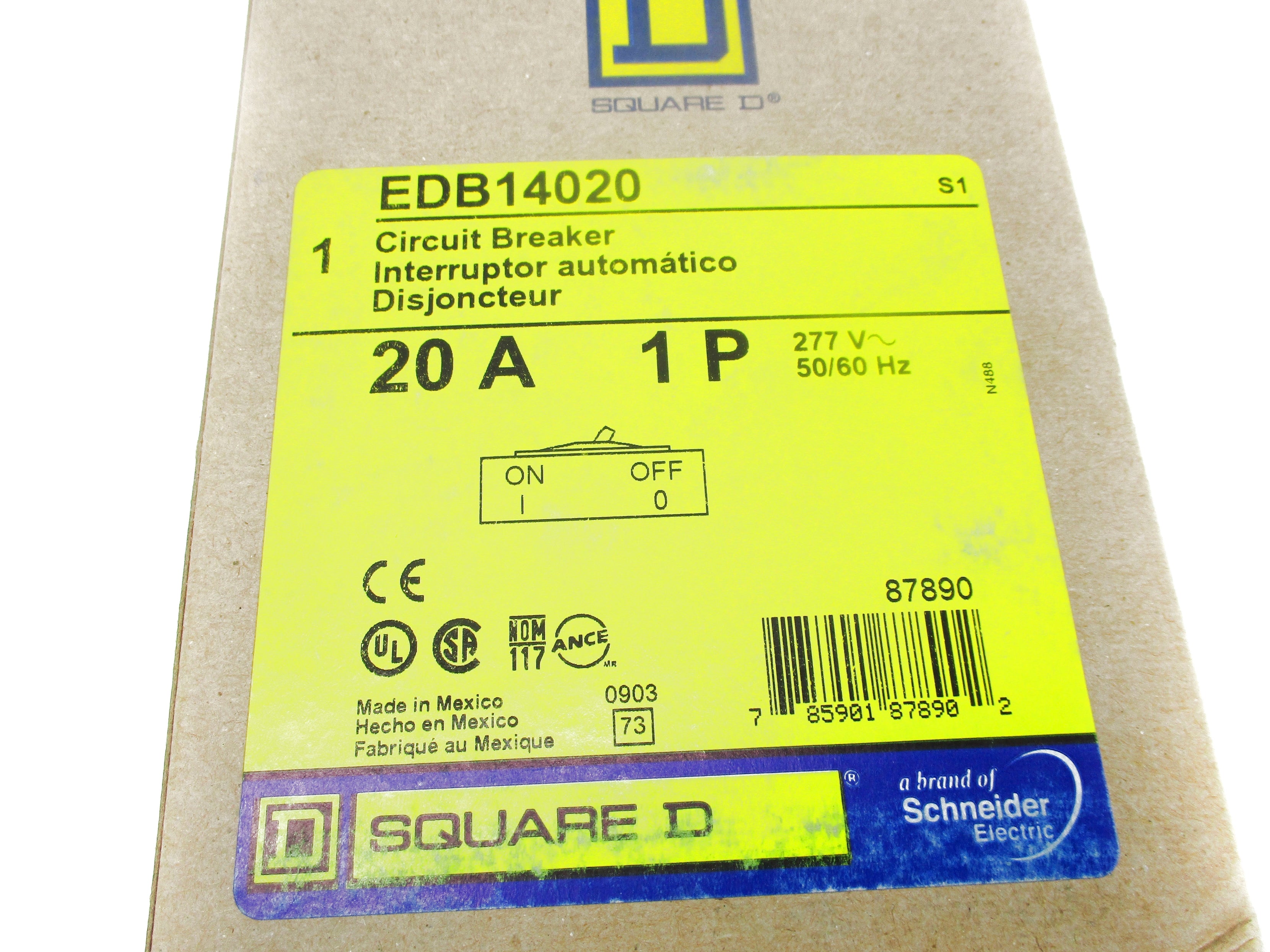 SQUARE D EDB14020 20A 277 NSMP