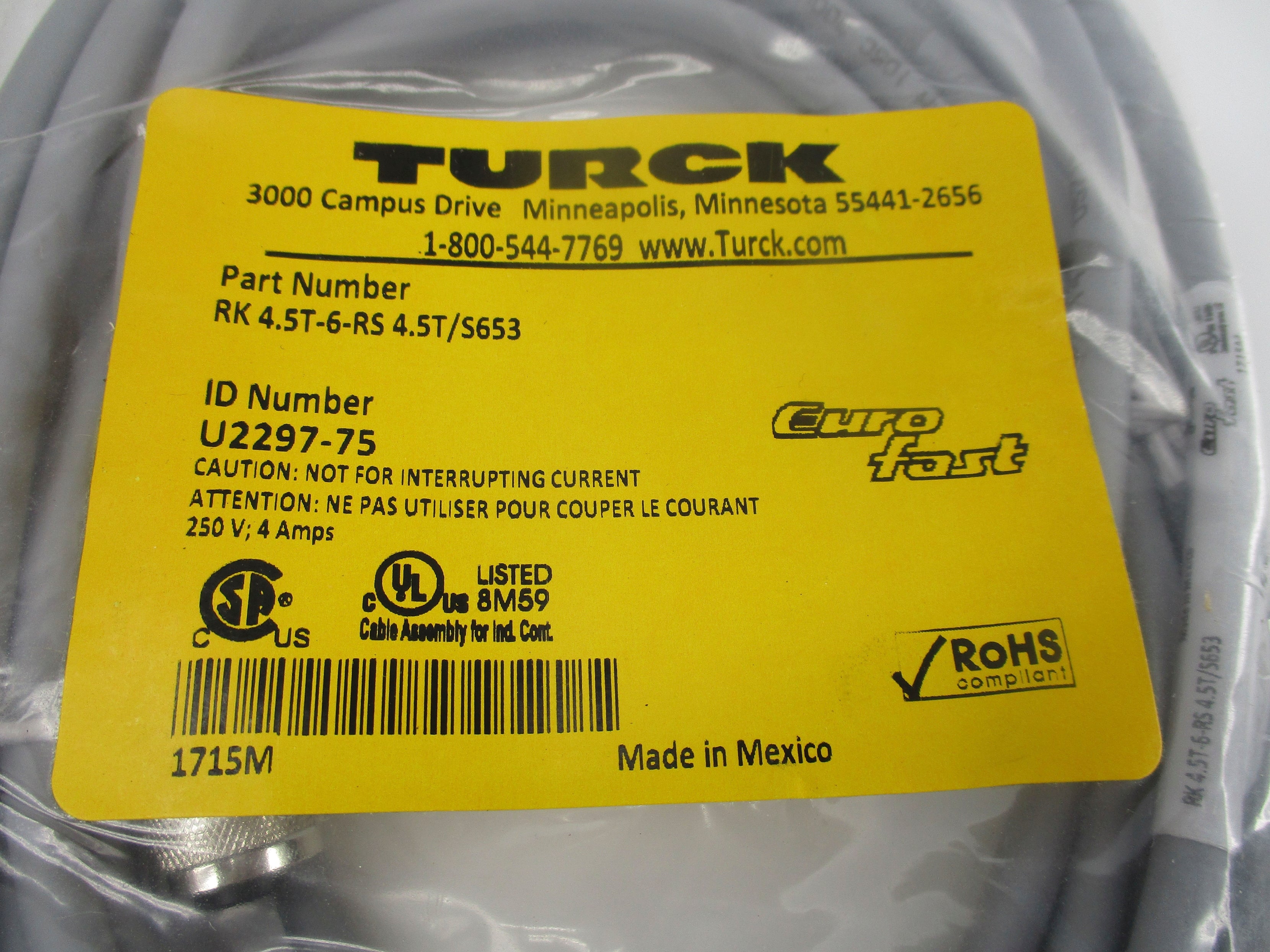 TURCK RK4.5T-6-RS4.5T/S653 NSMP