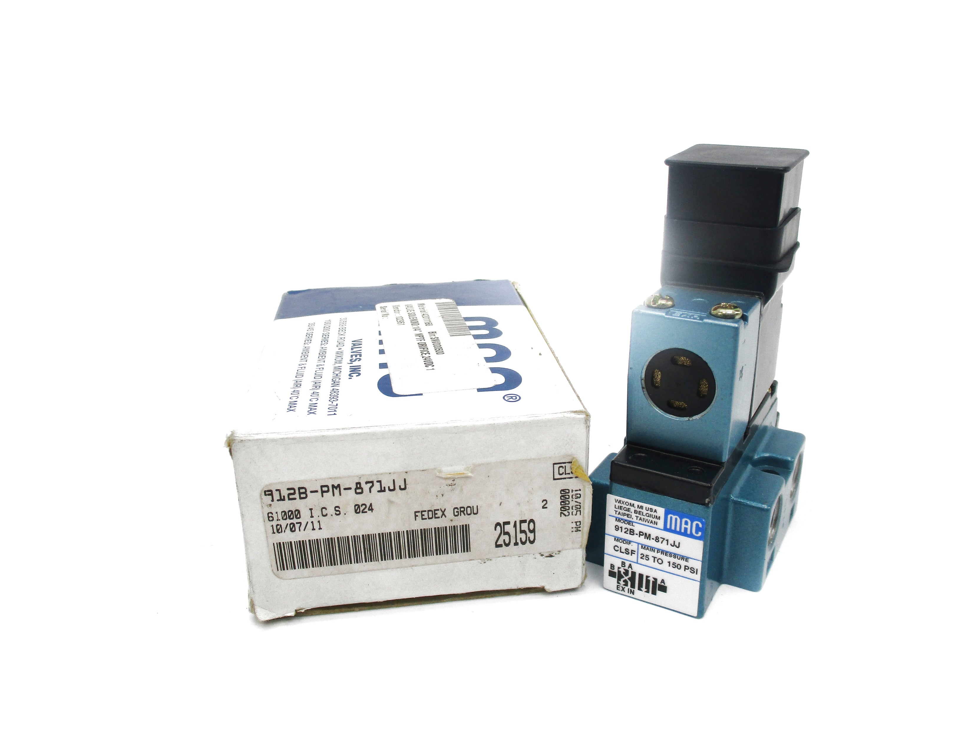 MAC 912B-PM-871JJ 24VDC 25-50PSI NSMP