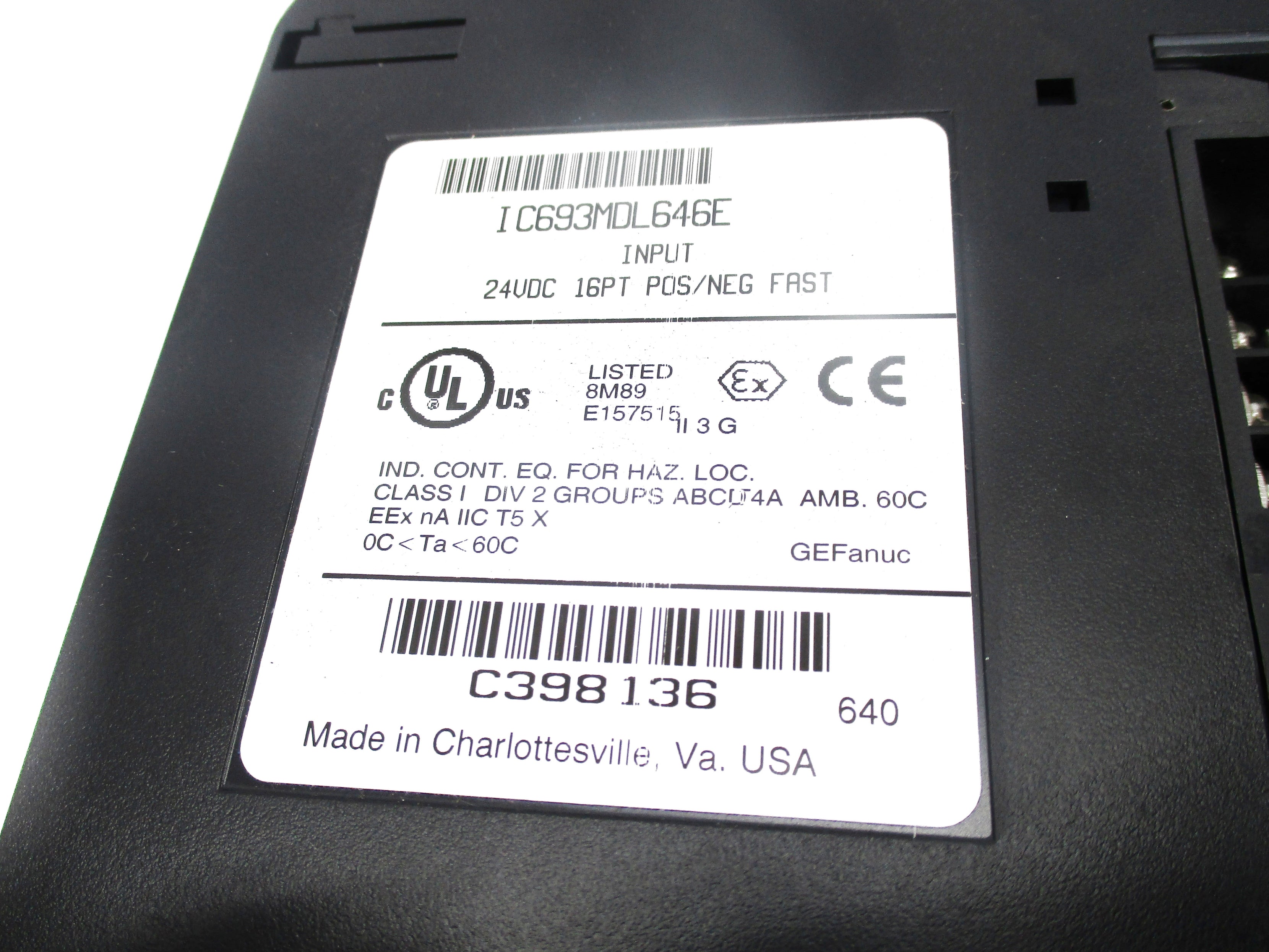GE FANUC IC693MDL646E NSNP