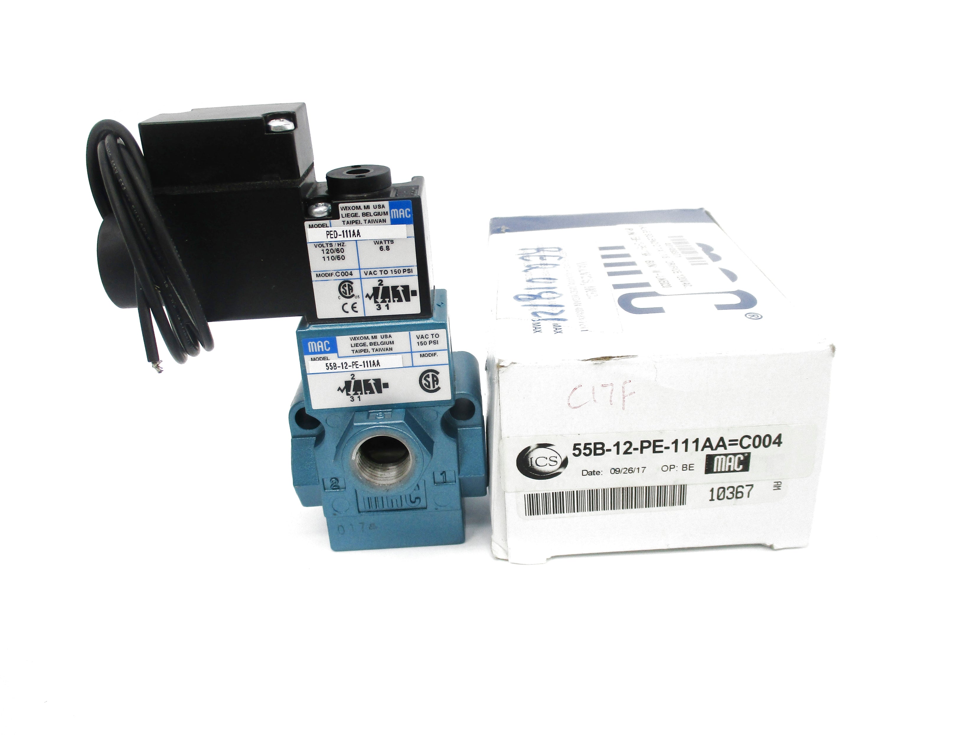 MAC 55B-12-PE-111AA 120/60-110/50 150PSI NSMP