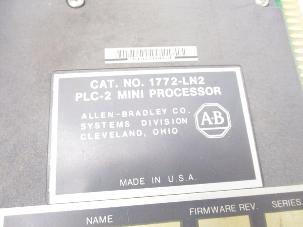 ALLEN BRADLEY 1772-LN2 SER. A F/W 2 (WITHOUT KEY) REMAN