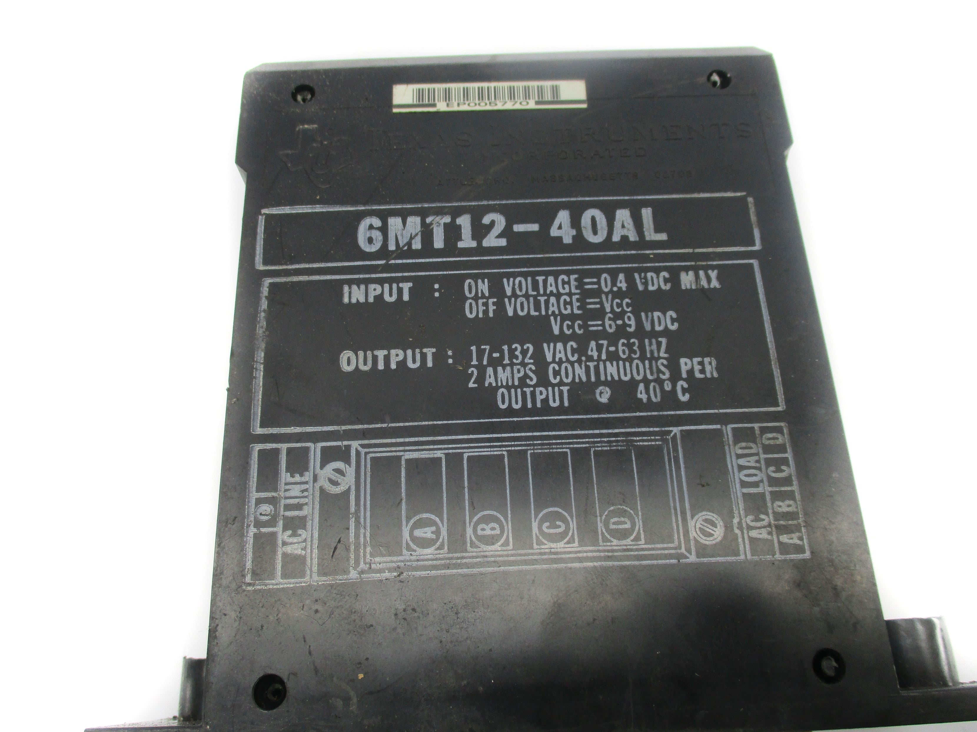 TEXAS INSTRUMENTS 6MT12-40AL UNMP
