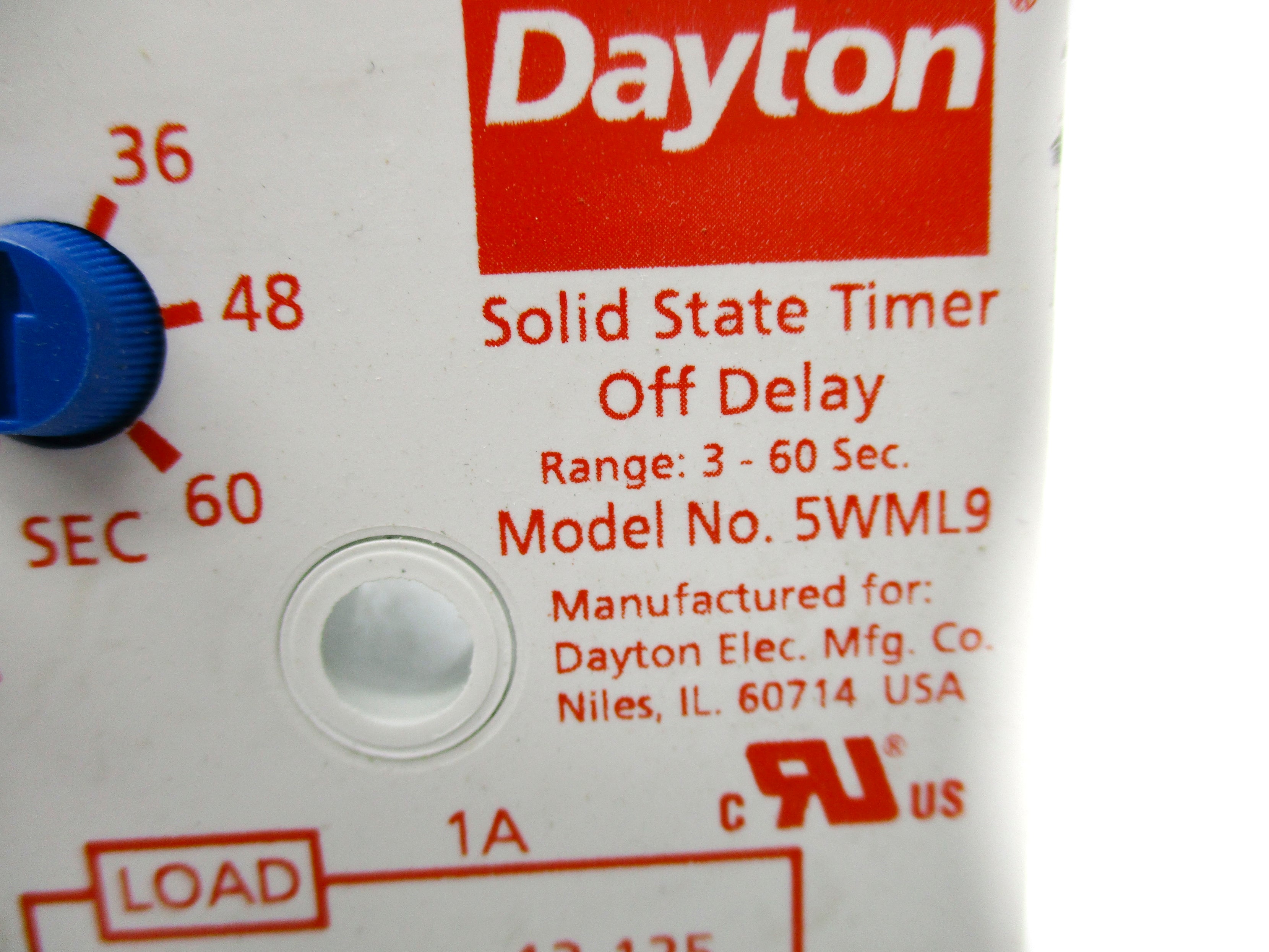 DAYTON 5WML9 3-60SEC UNMP