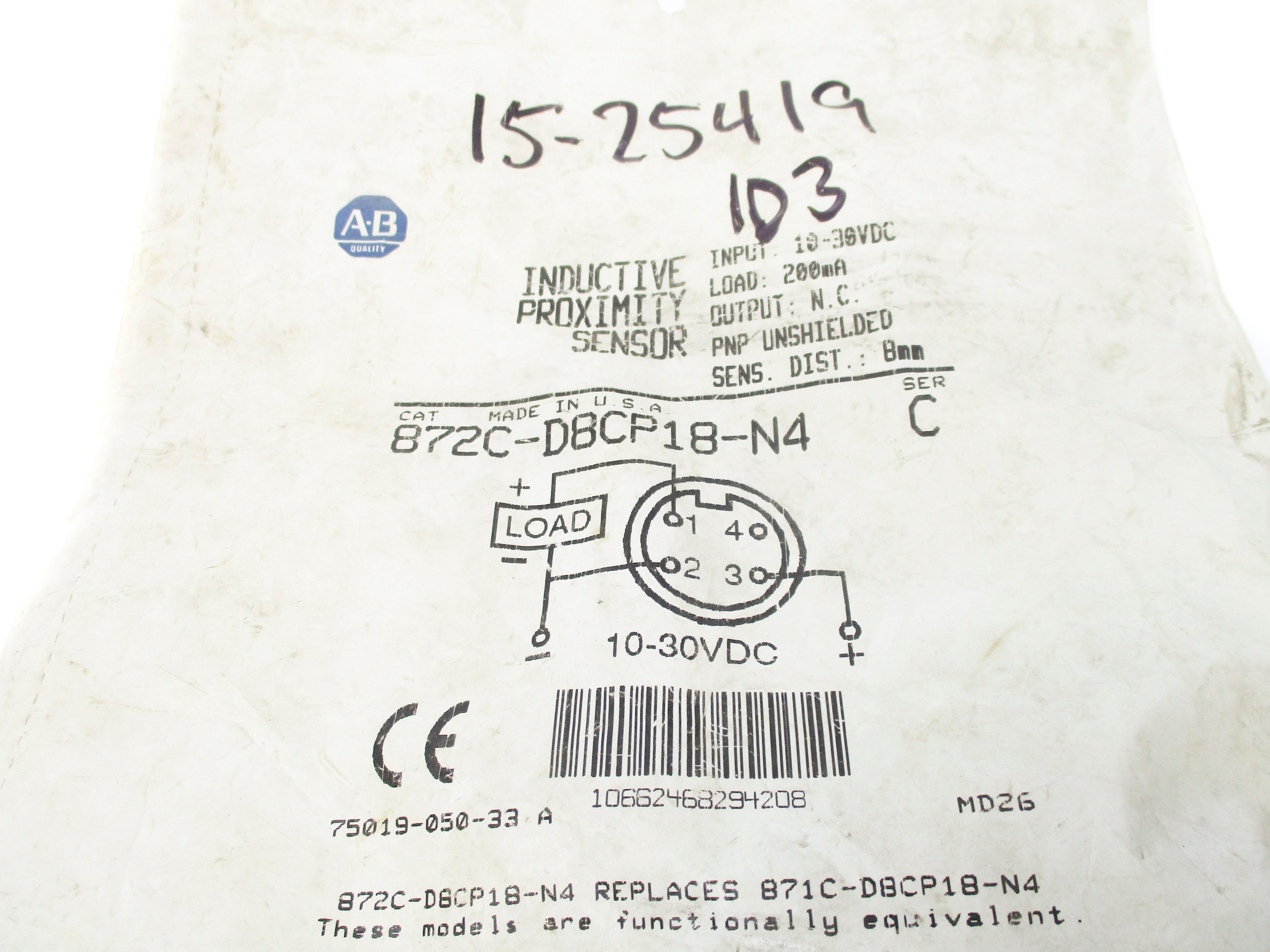 ALLEN BRADLEY 872C-D8CP18-N4 SER. C NSMP