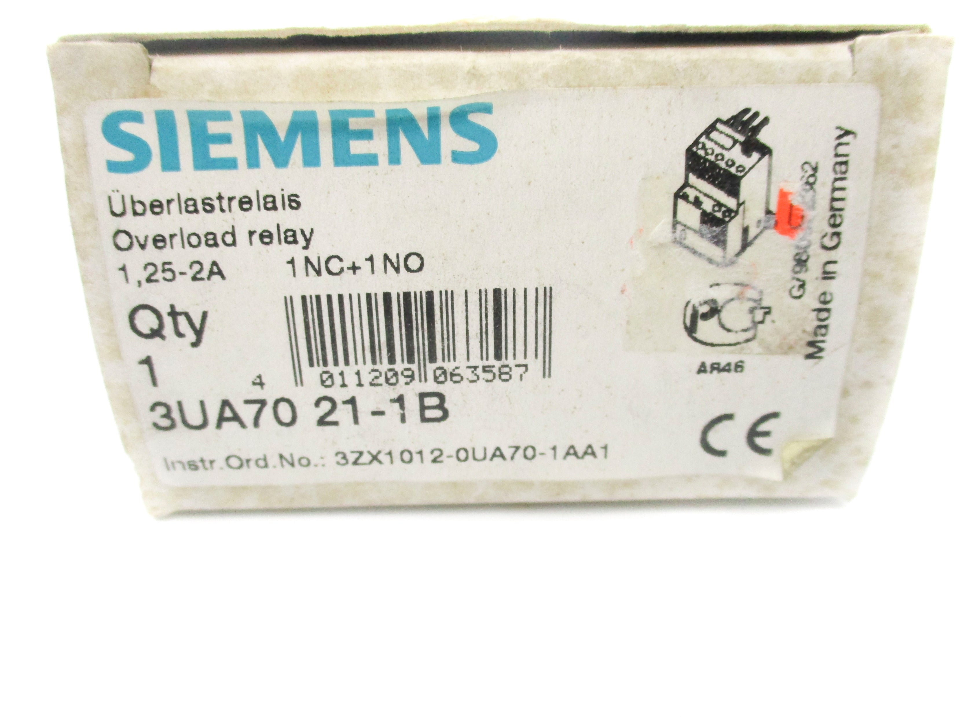 SIEMENS 3UA7021-1B 1.25-2A 600VAC NSMP