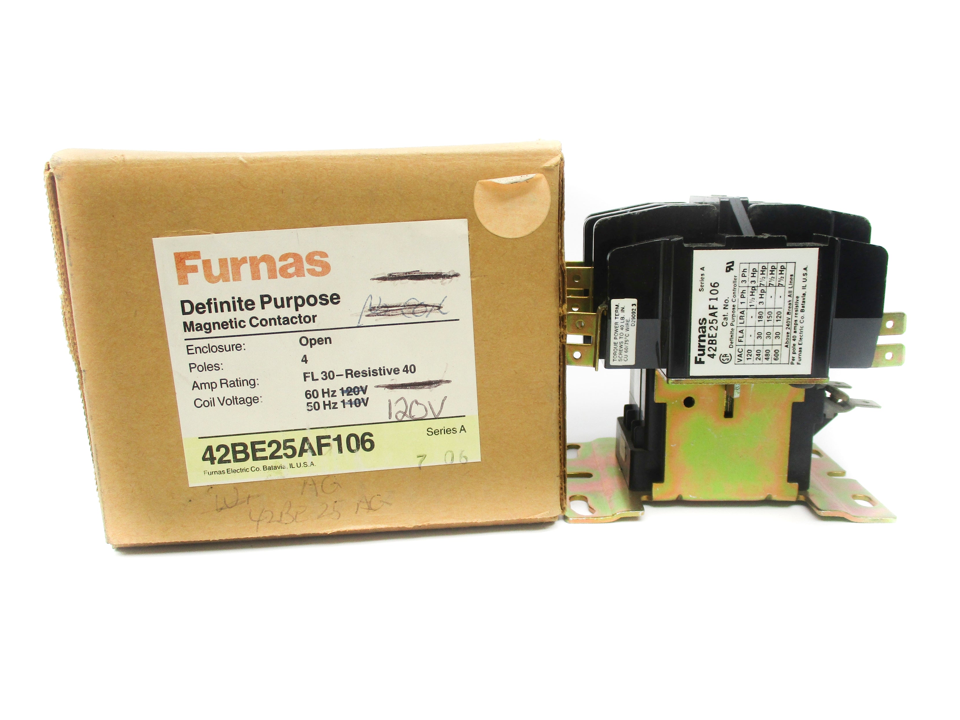 FURNAS 42BE25AF106 SER. A 110-120V NSMP