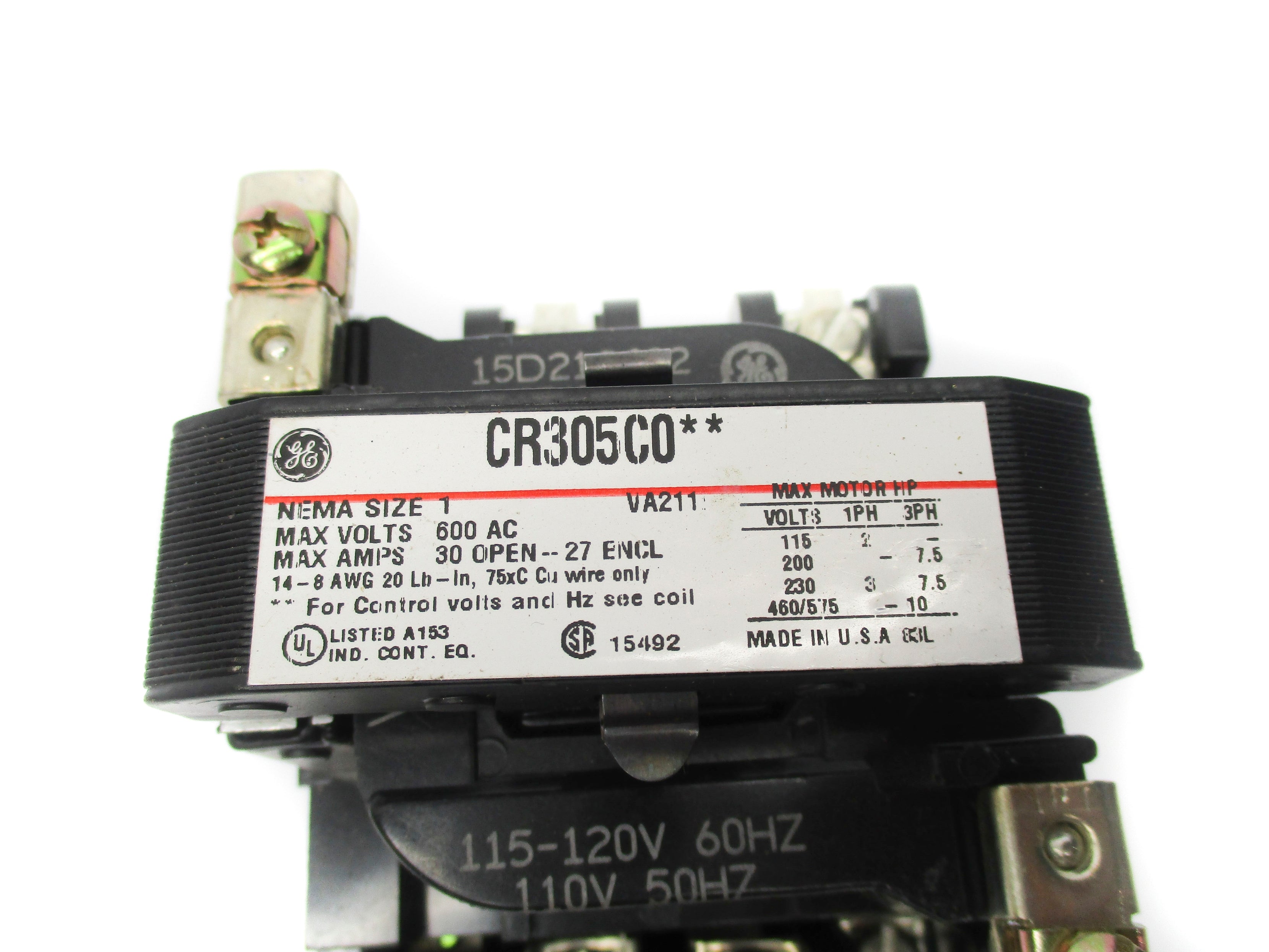 GENERAL ELECTRIC CR305C0** 115-120V NSNP