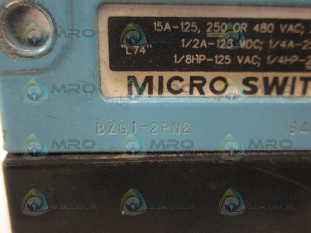 MICROSWITCH BZG1-2RN2 LIMIT SWITCH *USED*