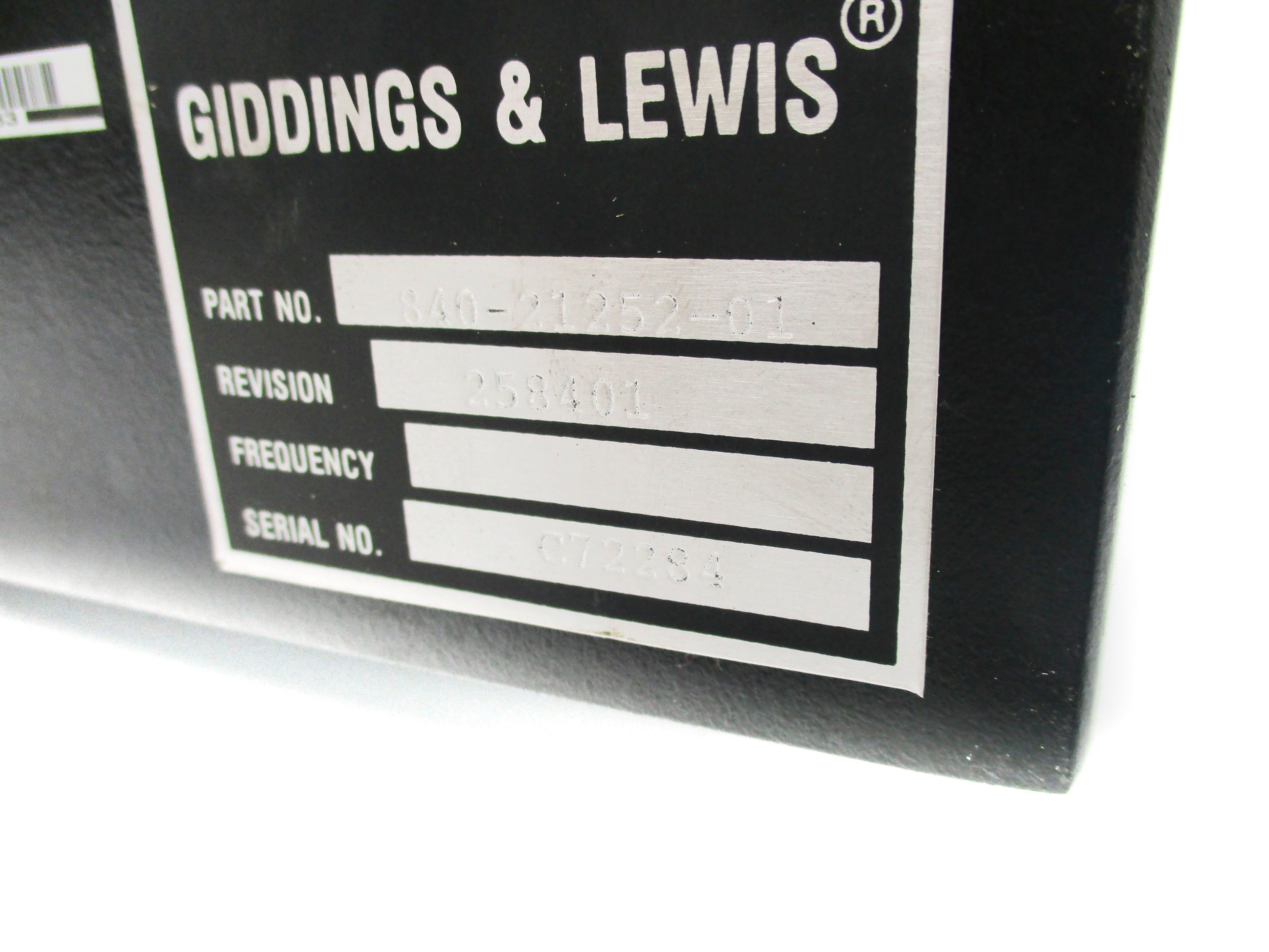 GIDDINGS & LEWIS 840-21252-01 NSNP