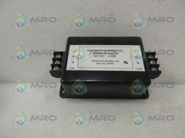 AMBER INDUSTRIES AI-105-CM 5 AMP TRANSIENT SUPPRESSOR *USED