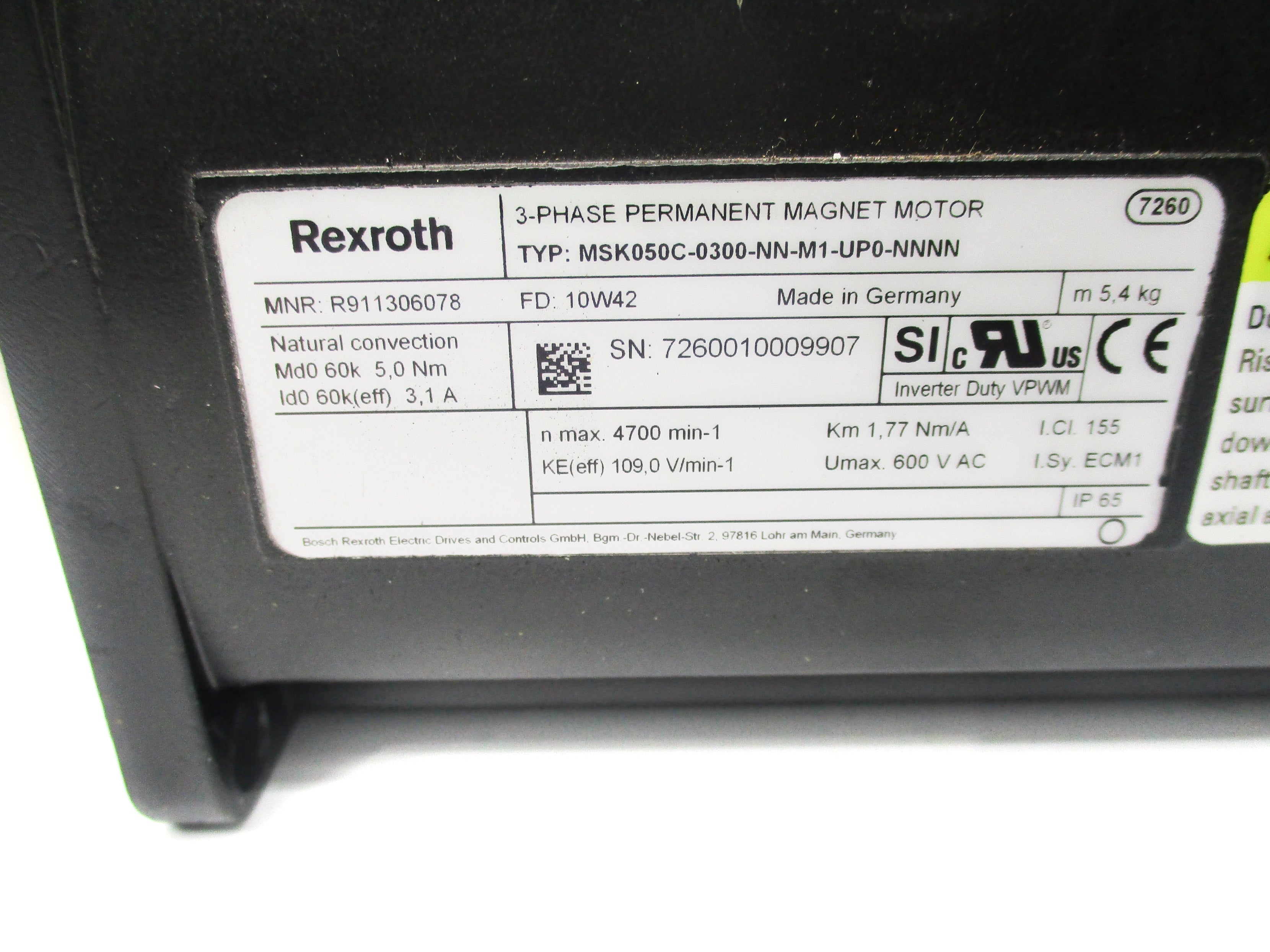 REXROTH MSK050C-0300-NN-M1-UP0-NNNN R911306078 NSNP