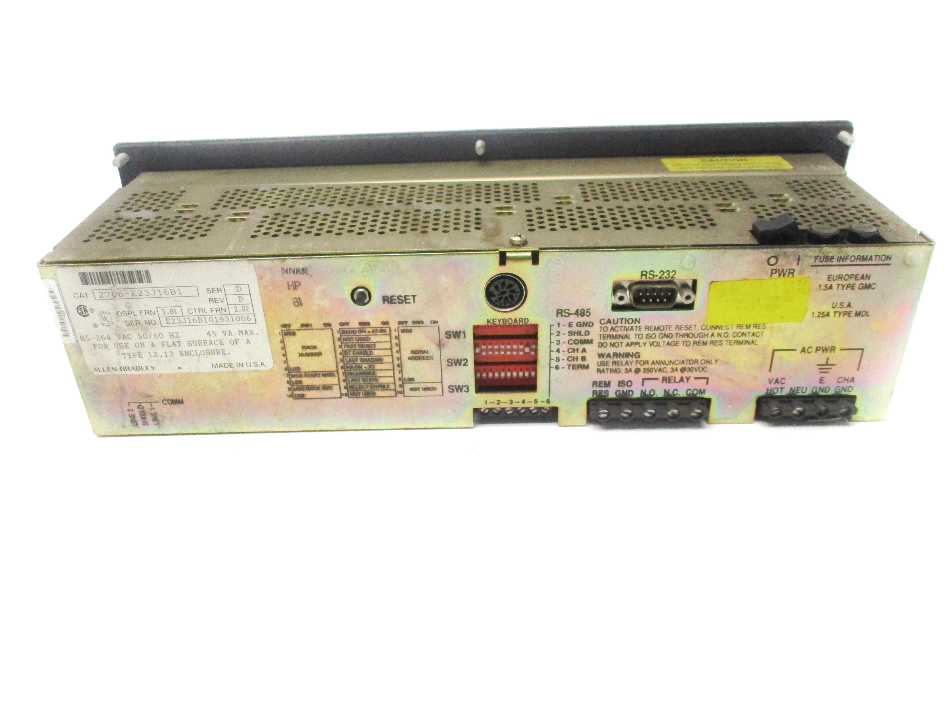 INDUSTRIAL SPARE PART 2706-E23J16B1 SER. D F/W 2.02 UNMP