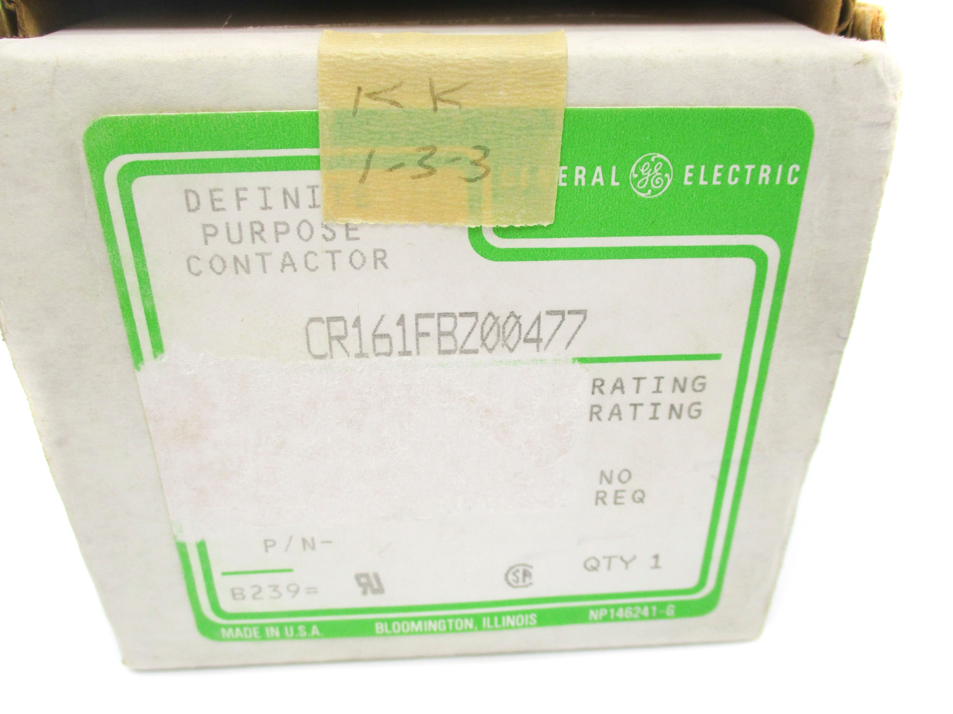 GENERAL ELECTRIC CR161FBZ00477 125VDC NSMP
