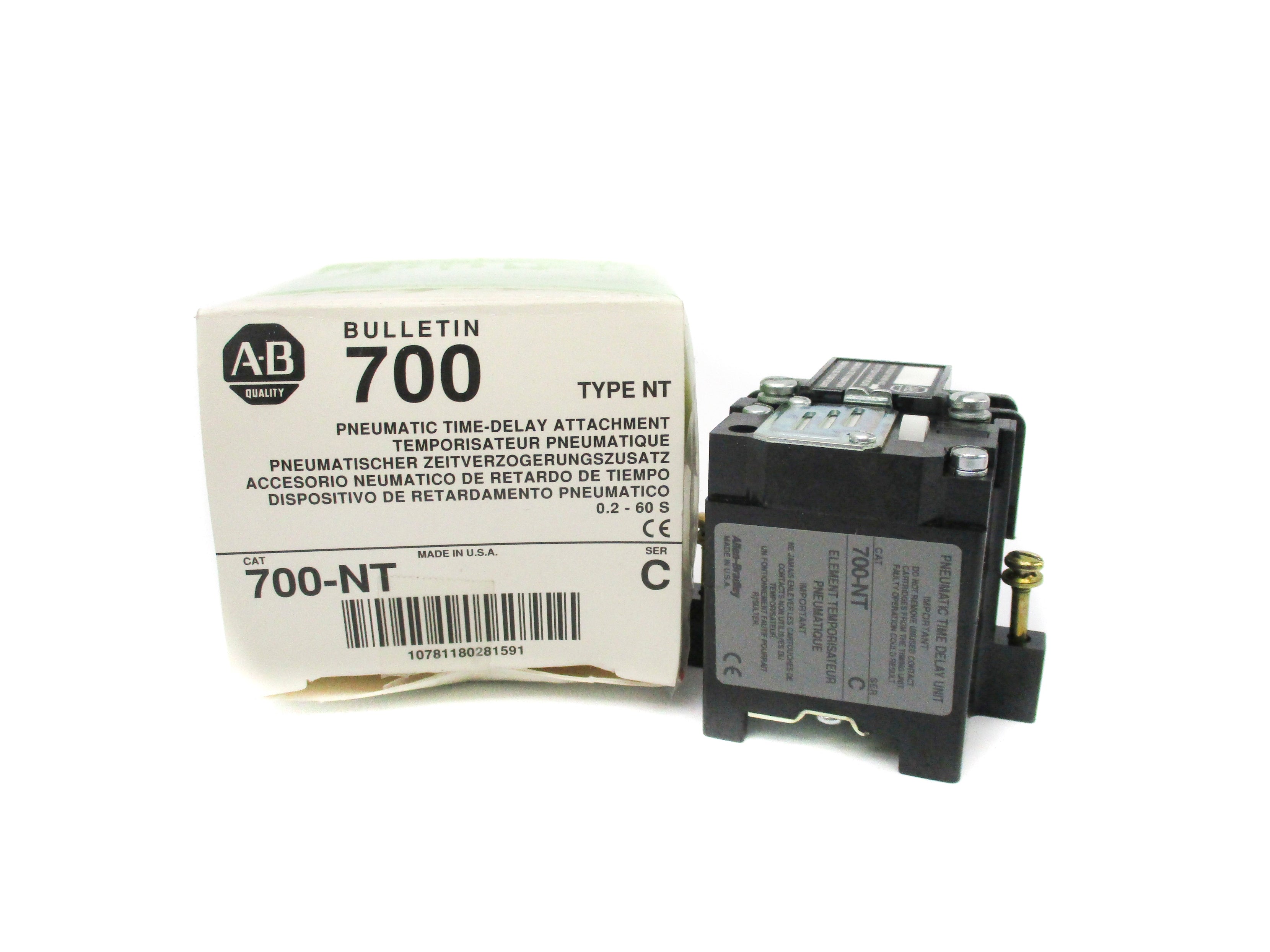 ALLEN BRADLEY 700-NT SER. C 0.2-60SEC (WH) NSMP