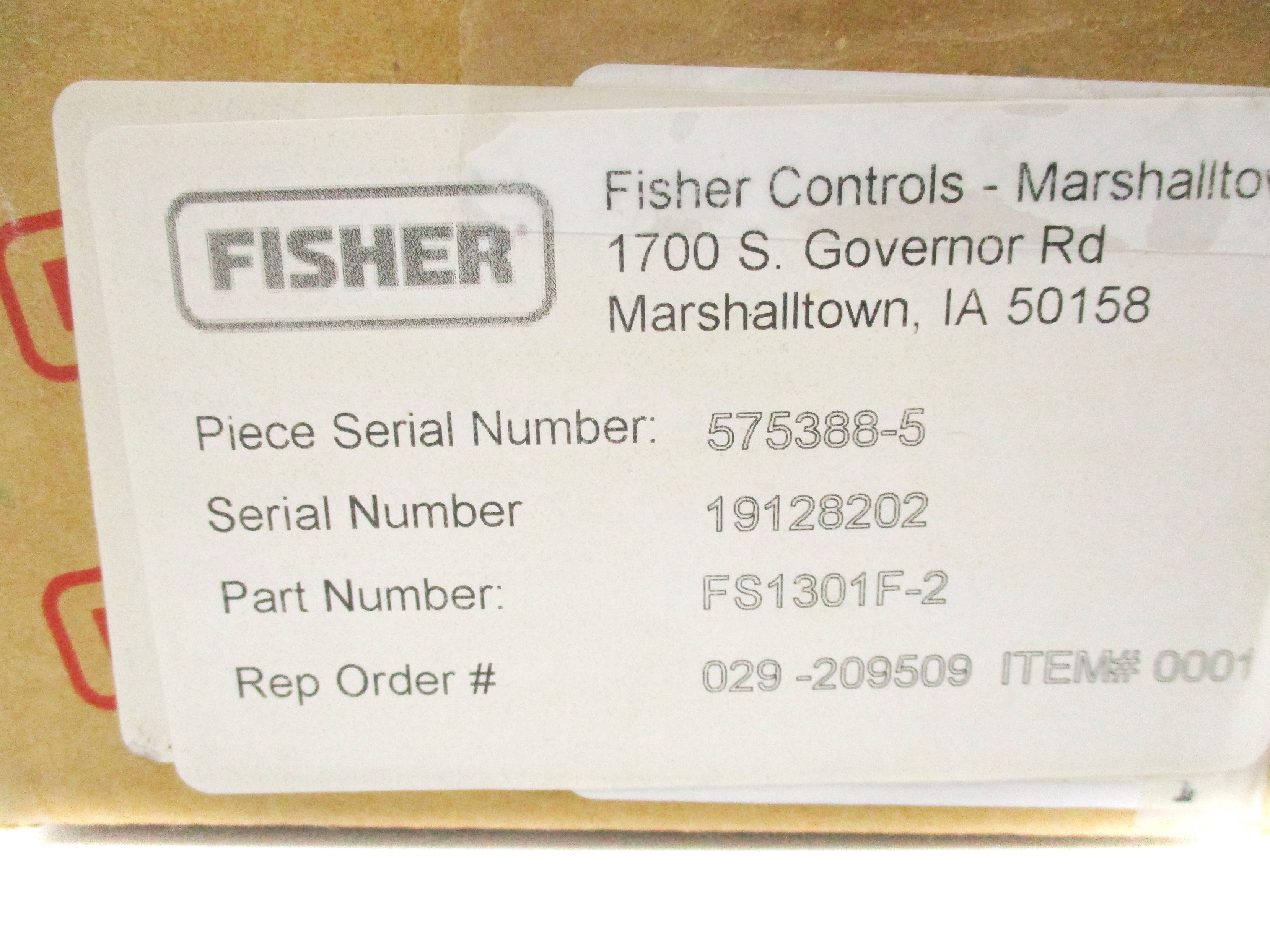 FISHER CONTROLS FS1301F-2 NSMP