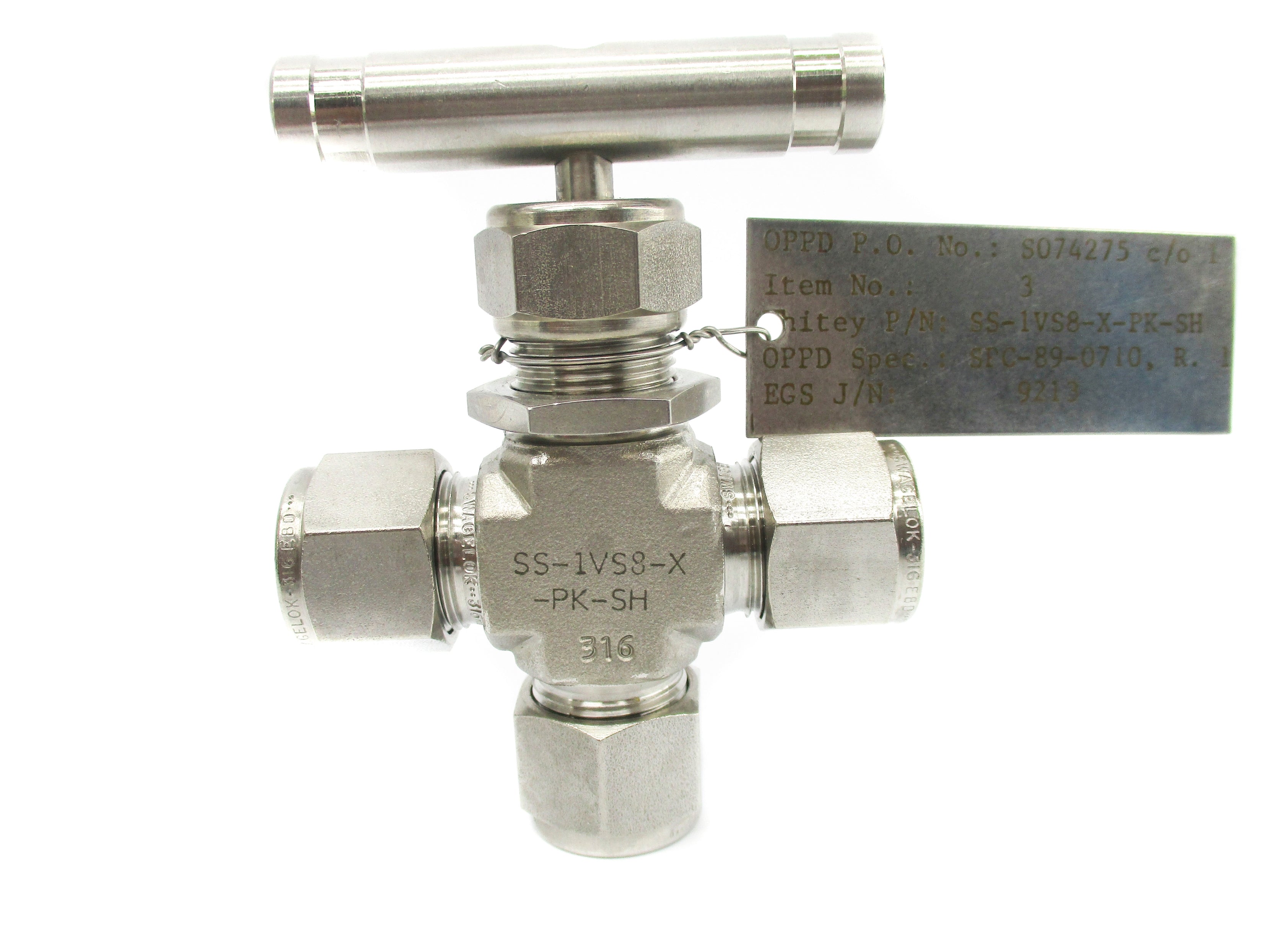 SWAGELOK SS-1VS8-X-PK-SH NSNP