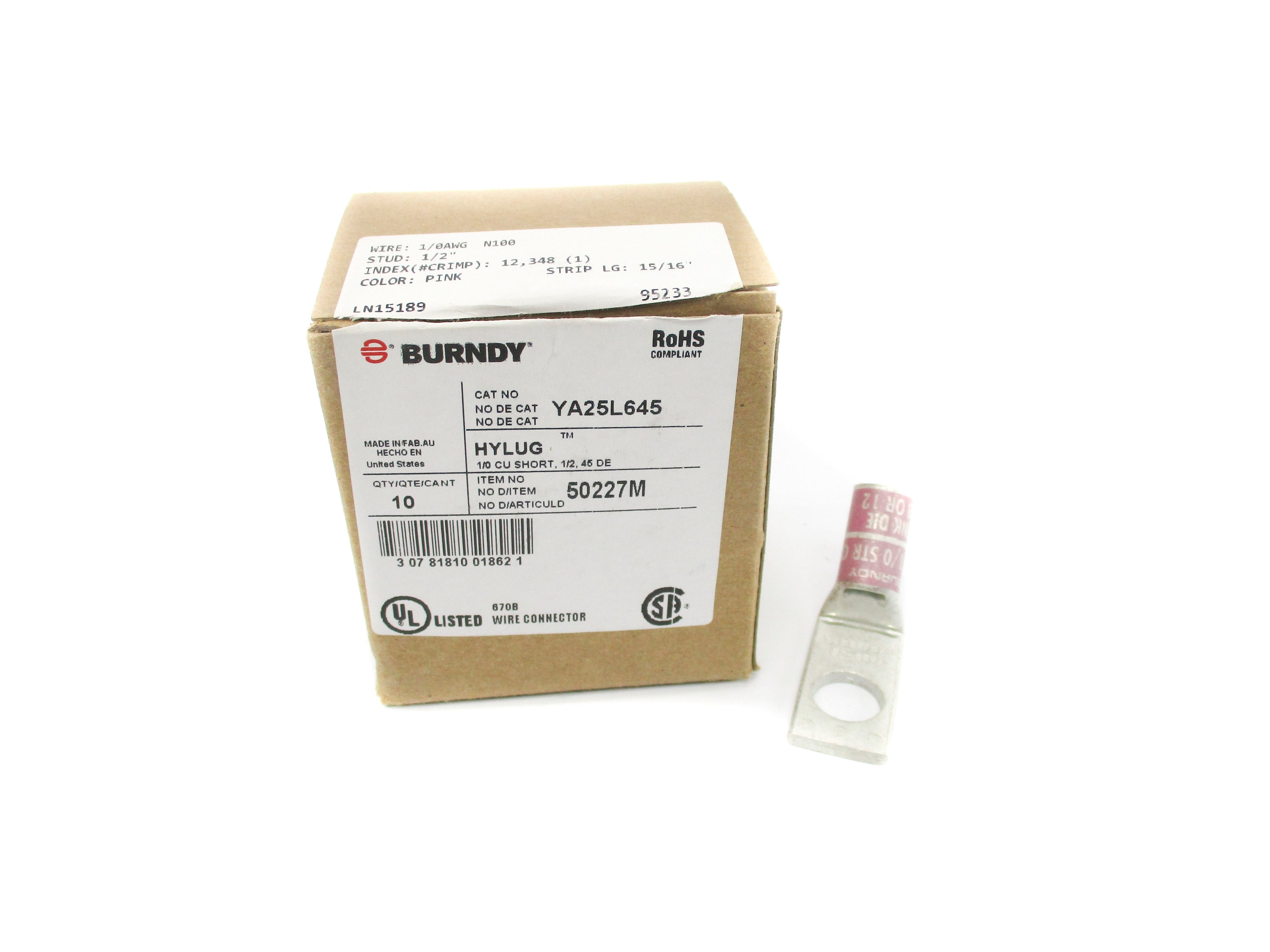BURNDY YA25L645 (PKG OF 10) NSMP