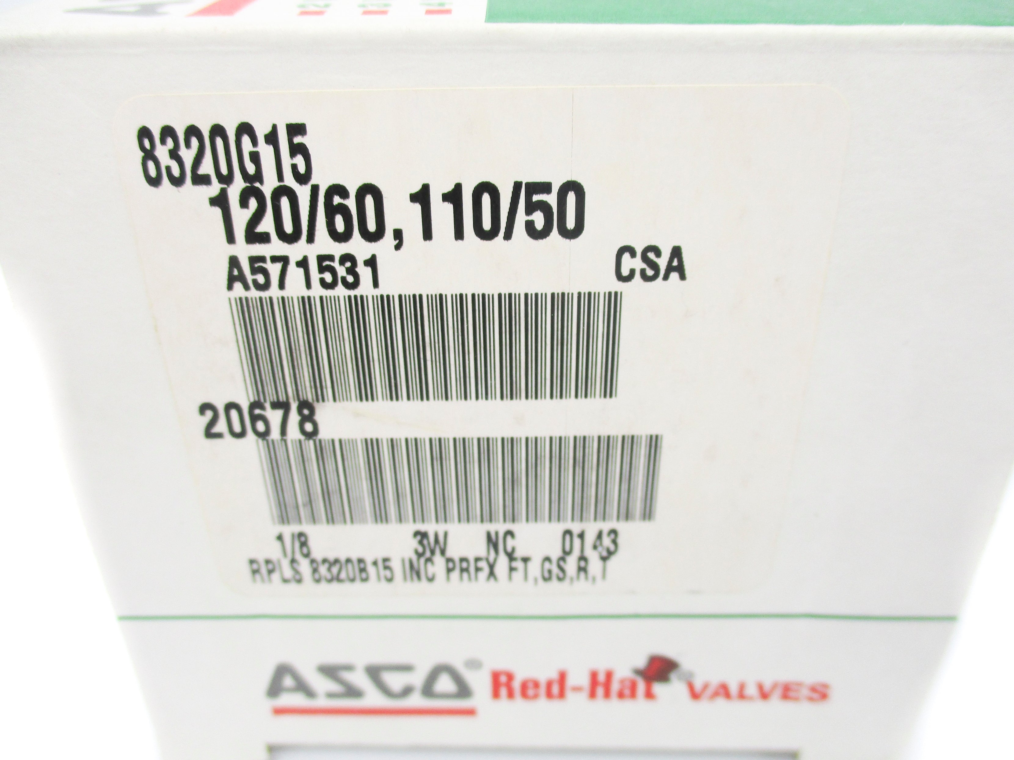 ASCO 8320G15 110/120V 100PSI 1/8" NSMP