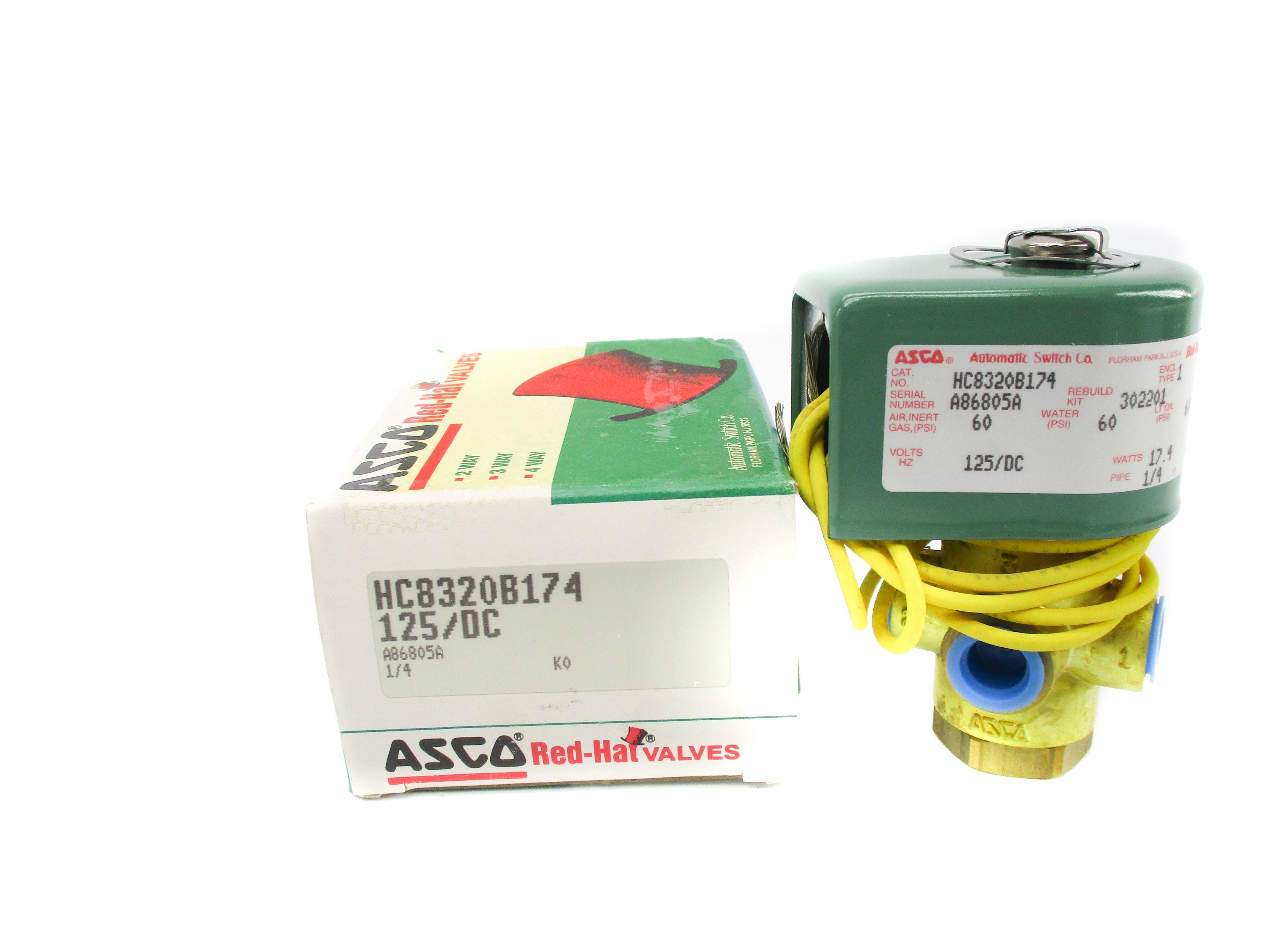 ASCO HC8320B174 125VDC 600PSI NSMP