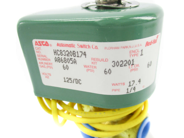 ASCO HC8320B174 125VDC 600PSI NSMP