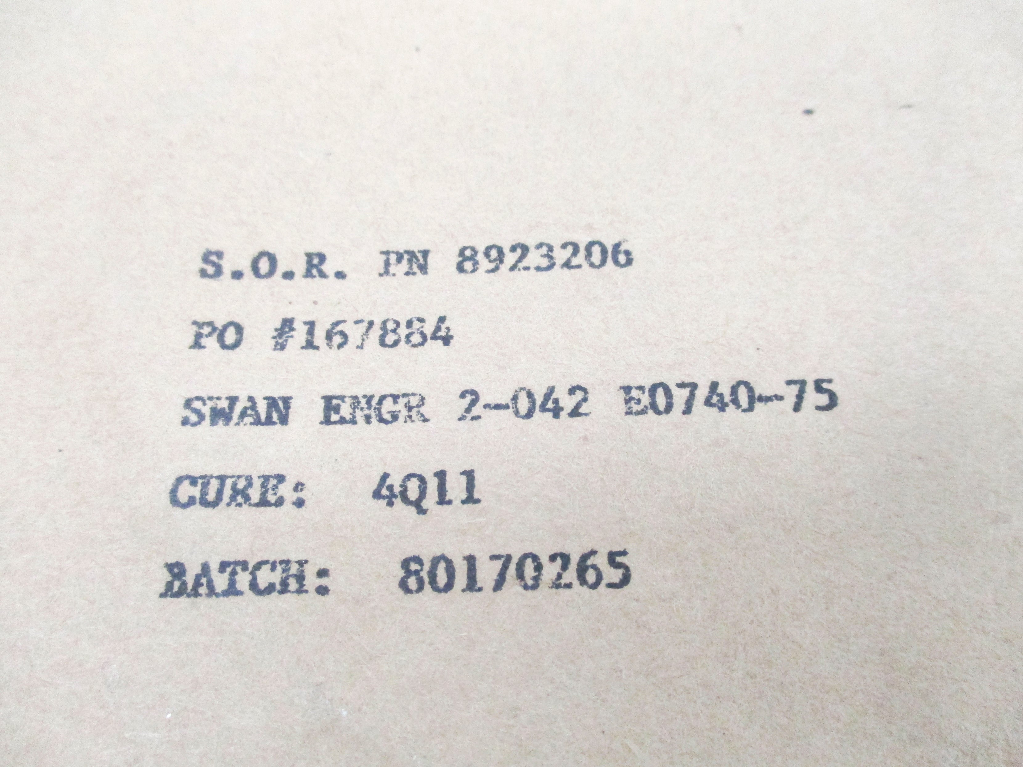 S.O.R. 8923206 NSMP