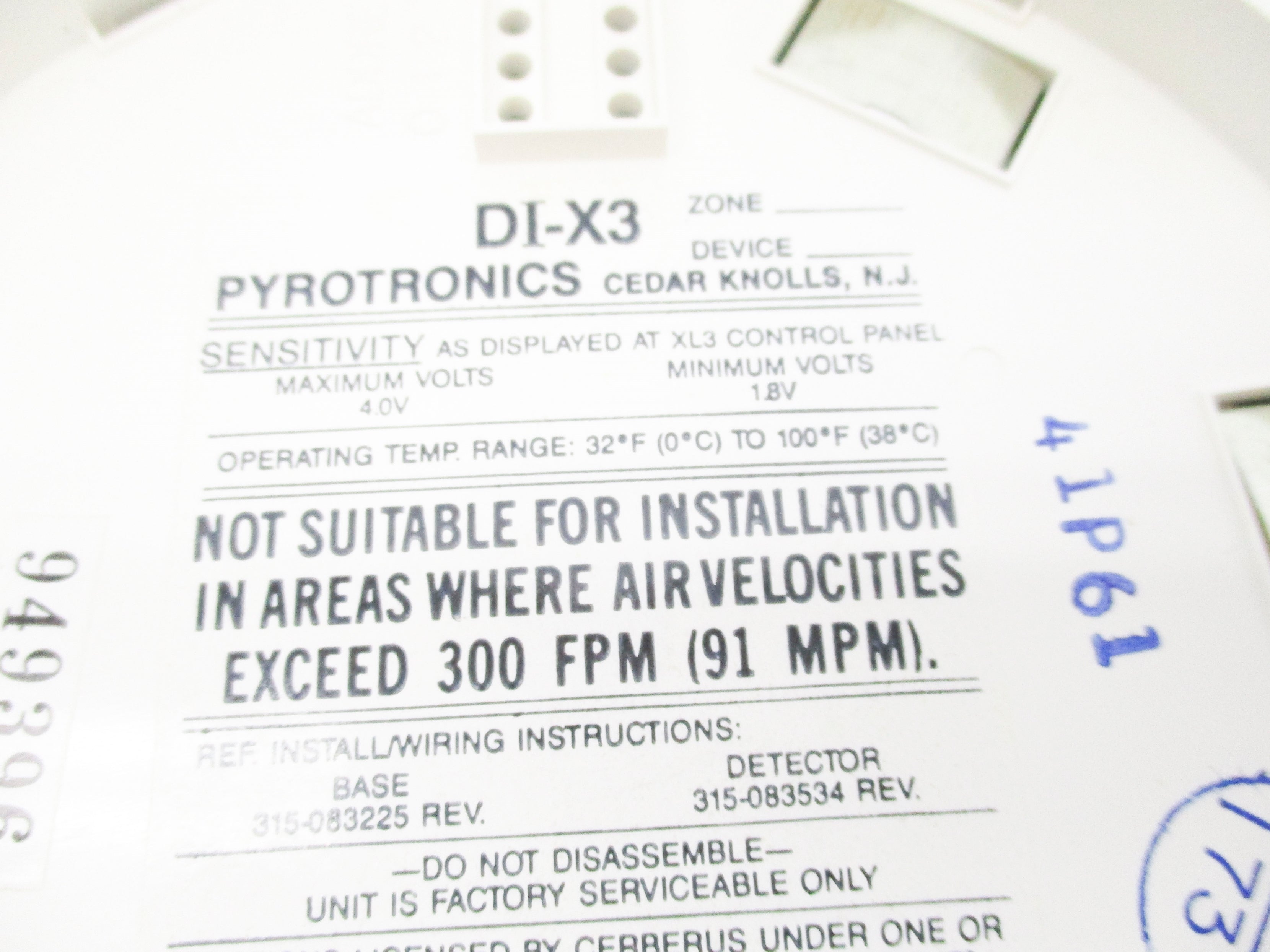 PYROTRONICS DI-X3 NSNP