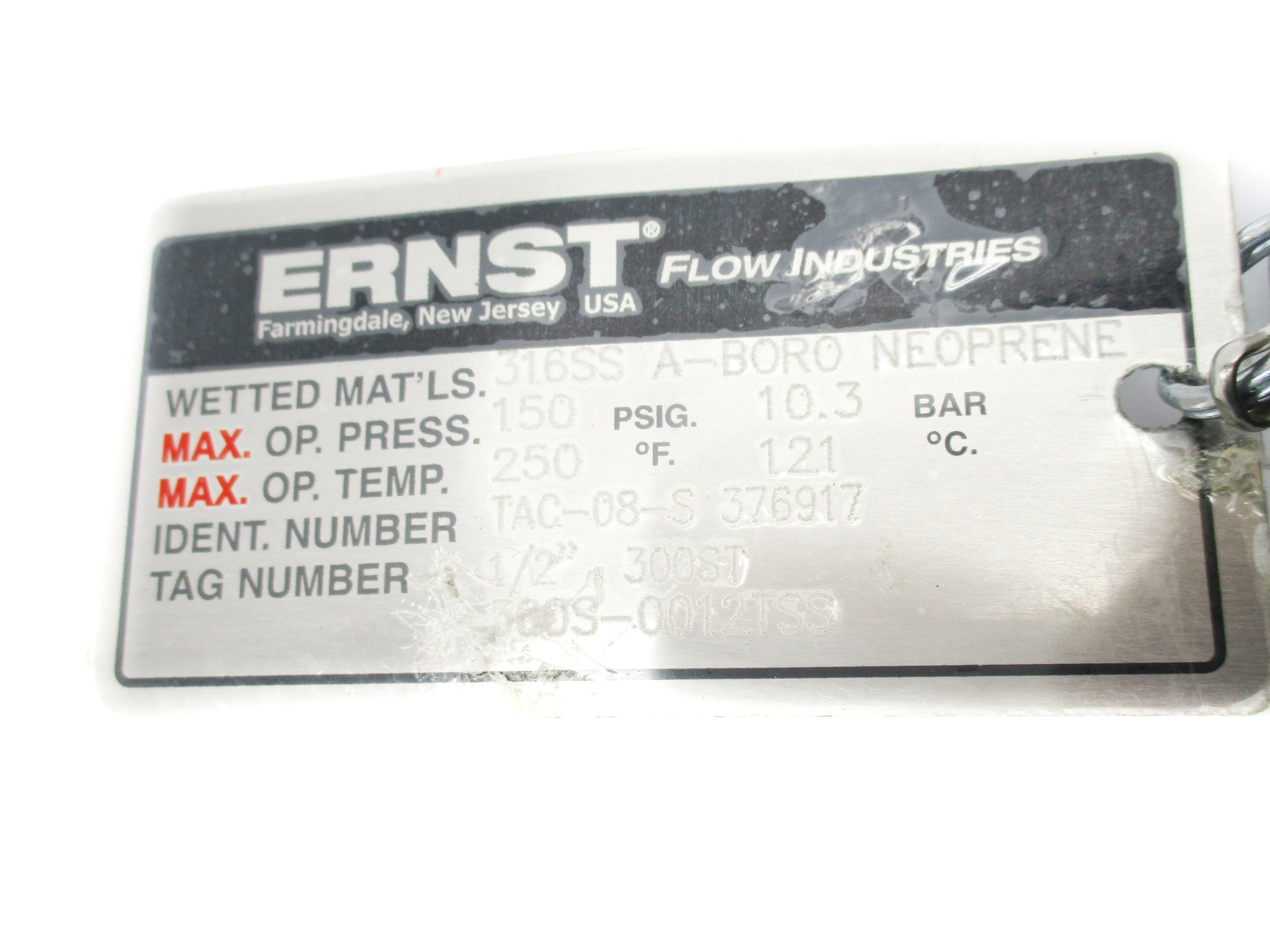 ERNST TAC-08-S 150PSIG NSNP