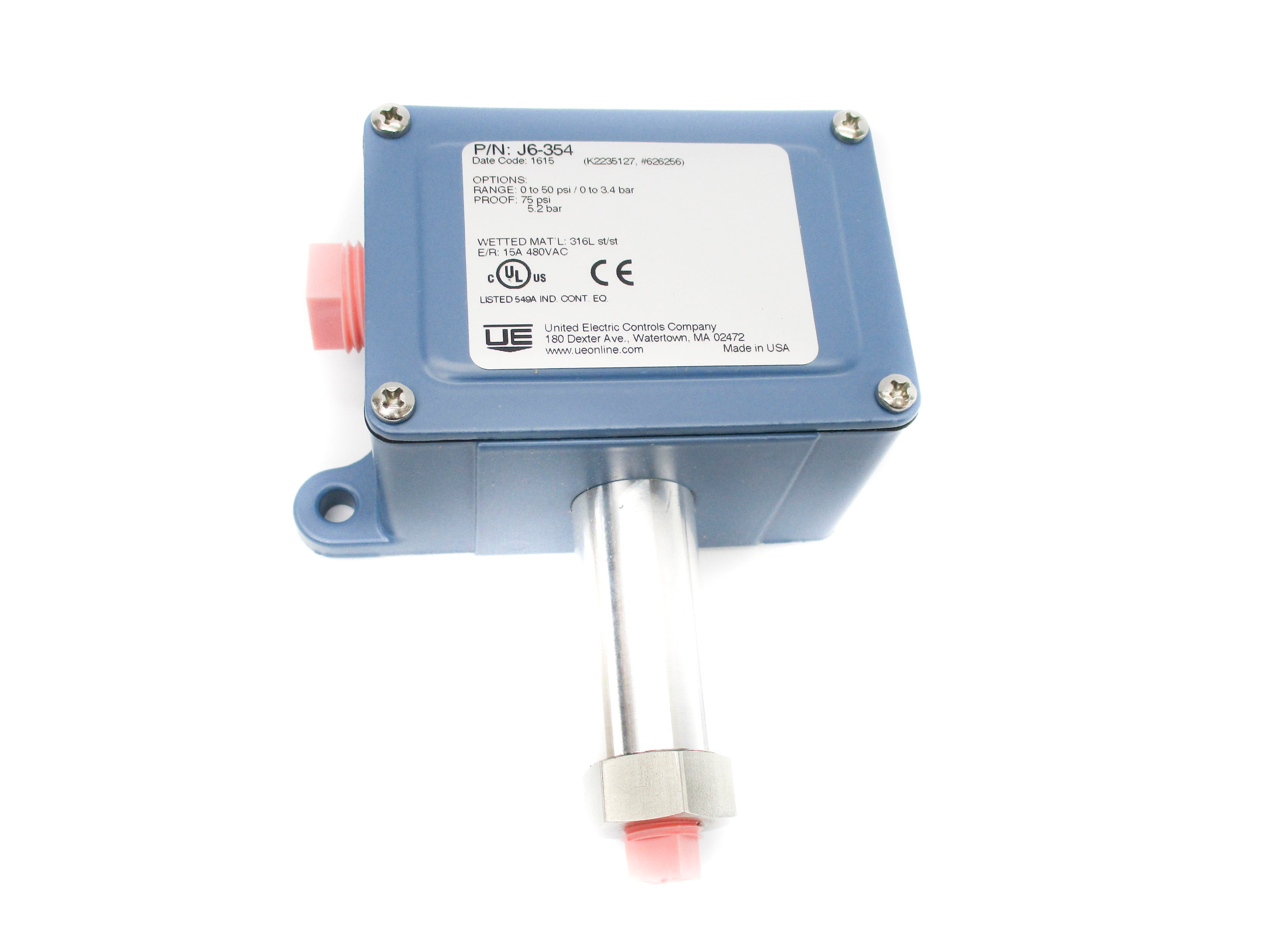 UNITED ELECTRIC J6-354 0-50PSI NSMP