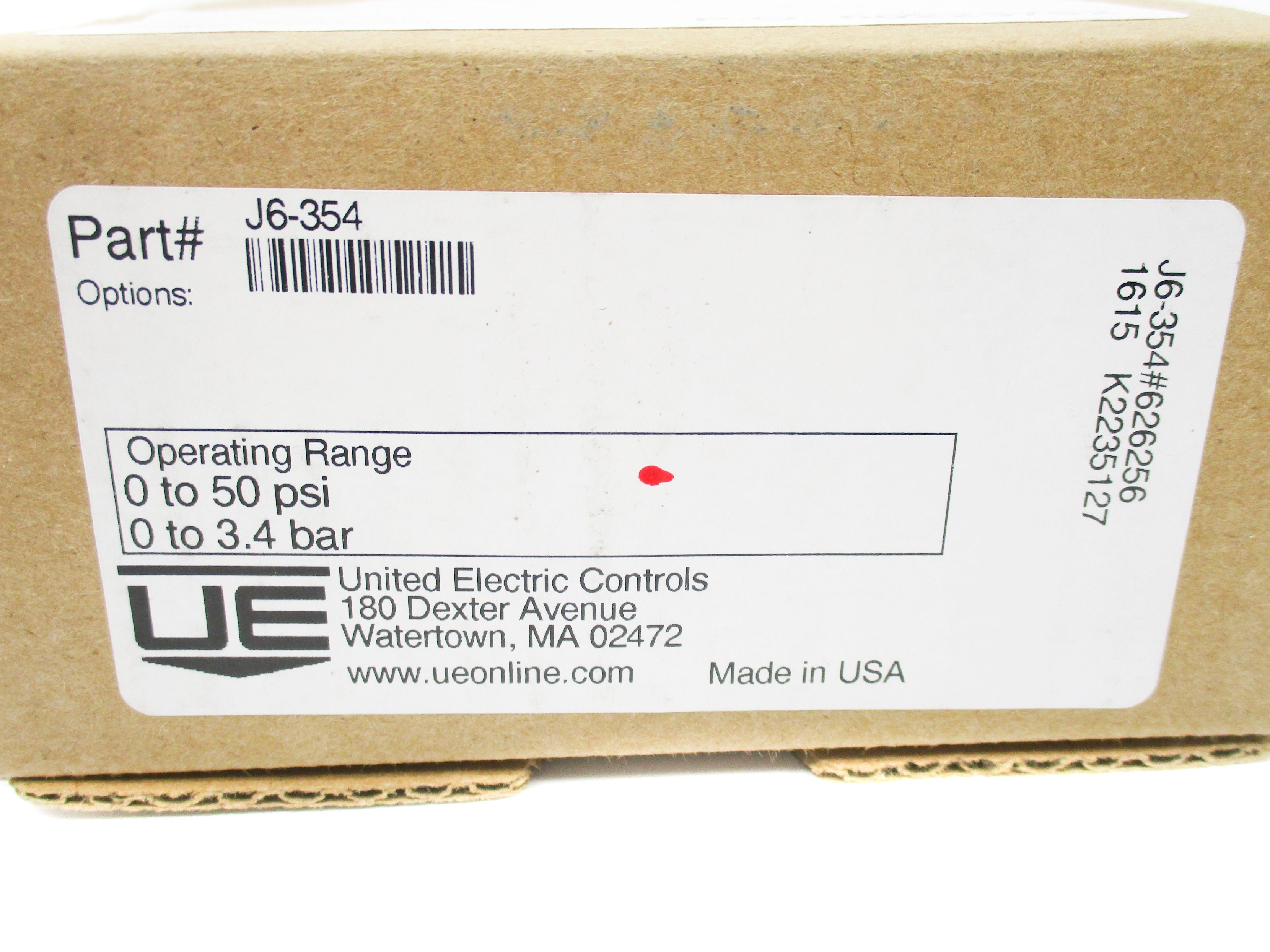UNITED ELECTRIC J6-354 0-50PSI NSMP