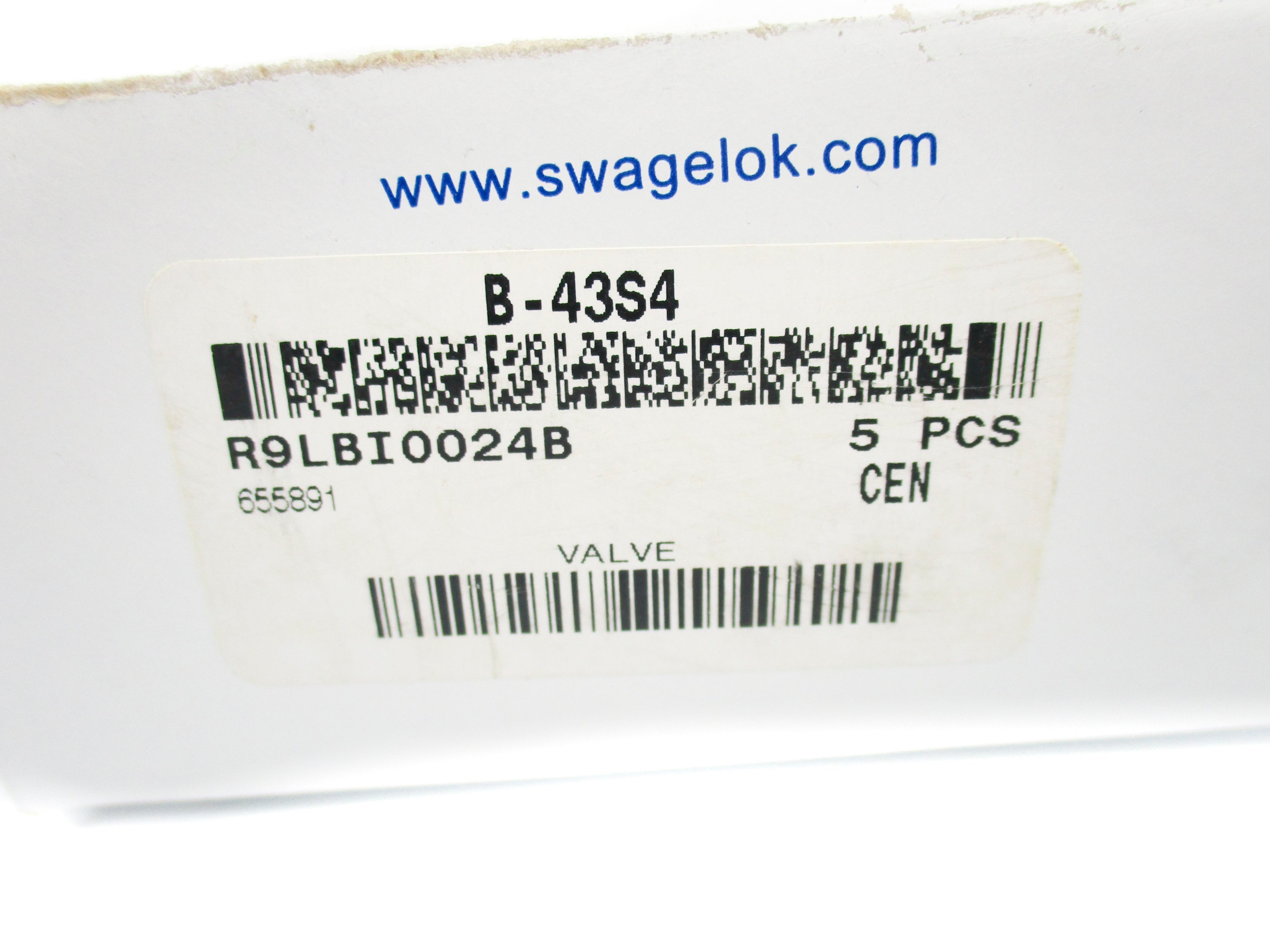 SWAGELOK B-43S4 3000PSI (PKG OF 5) NSMP