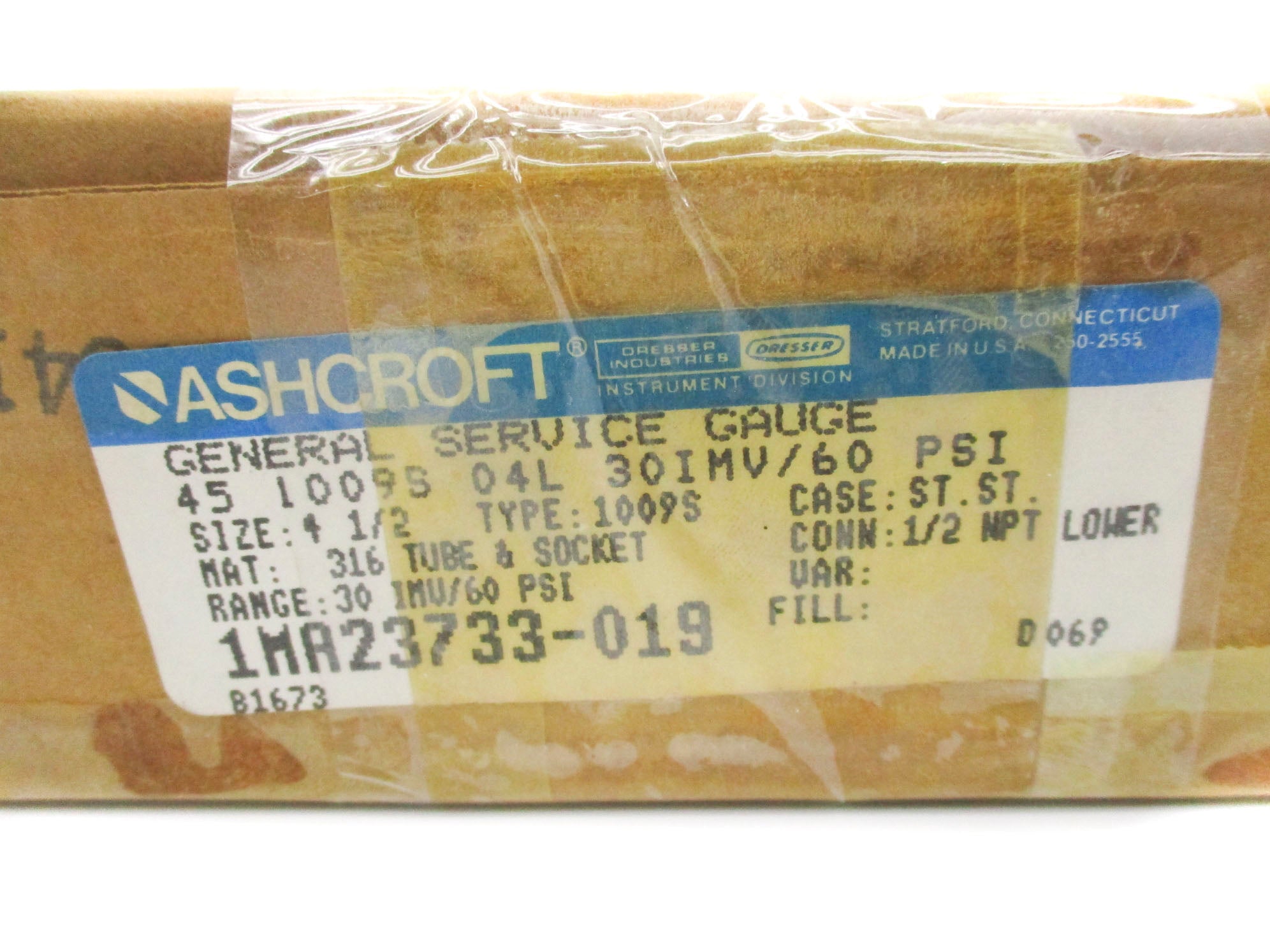 ASHCROFT 451009S04L30IMV/60 0-60PSI NSMP