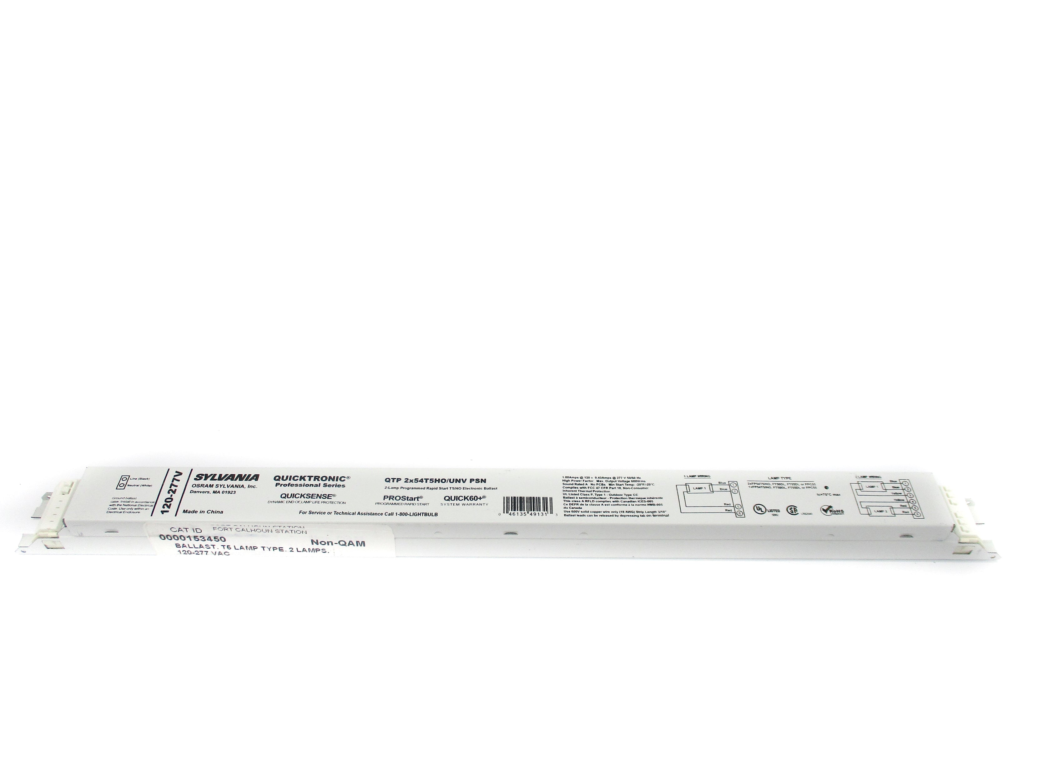 SYLVANIA QTP2X54T5HO/UNVPSN NSNP