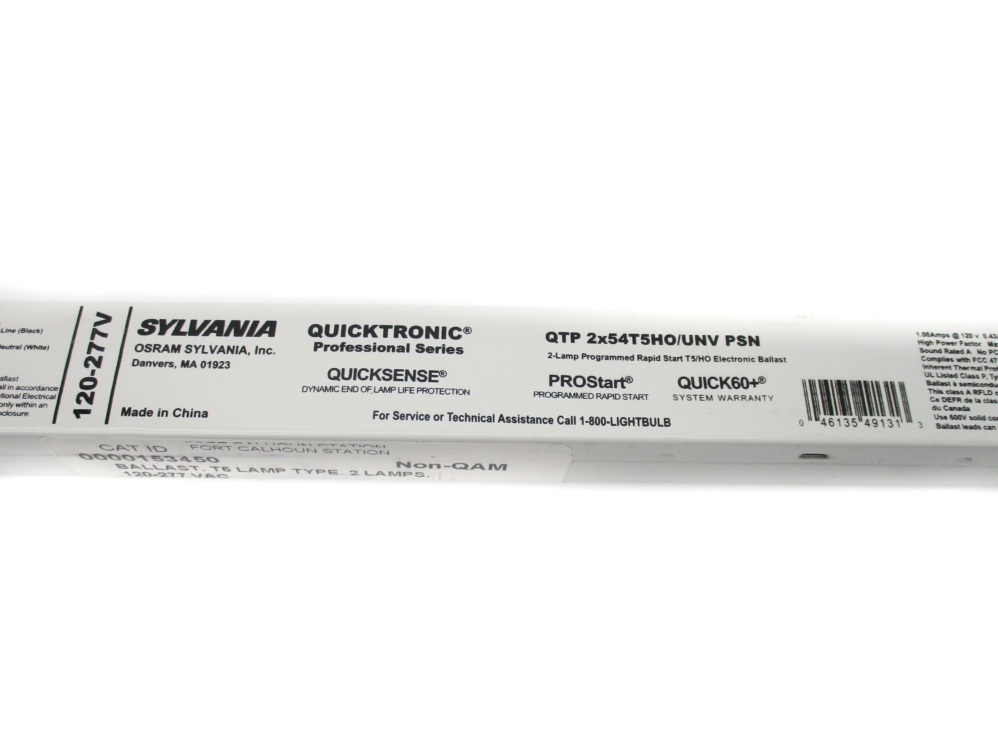 SYLVANIA QTP2X54T5HO/UNVPSN NSNP