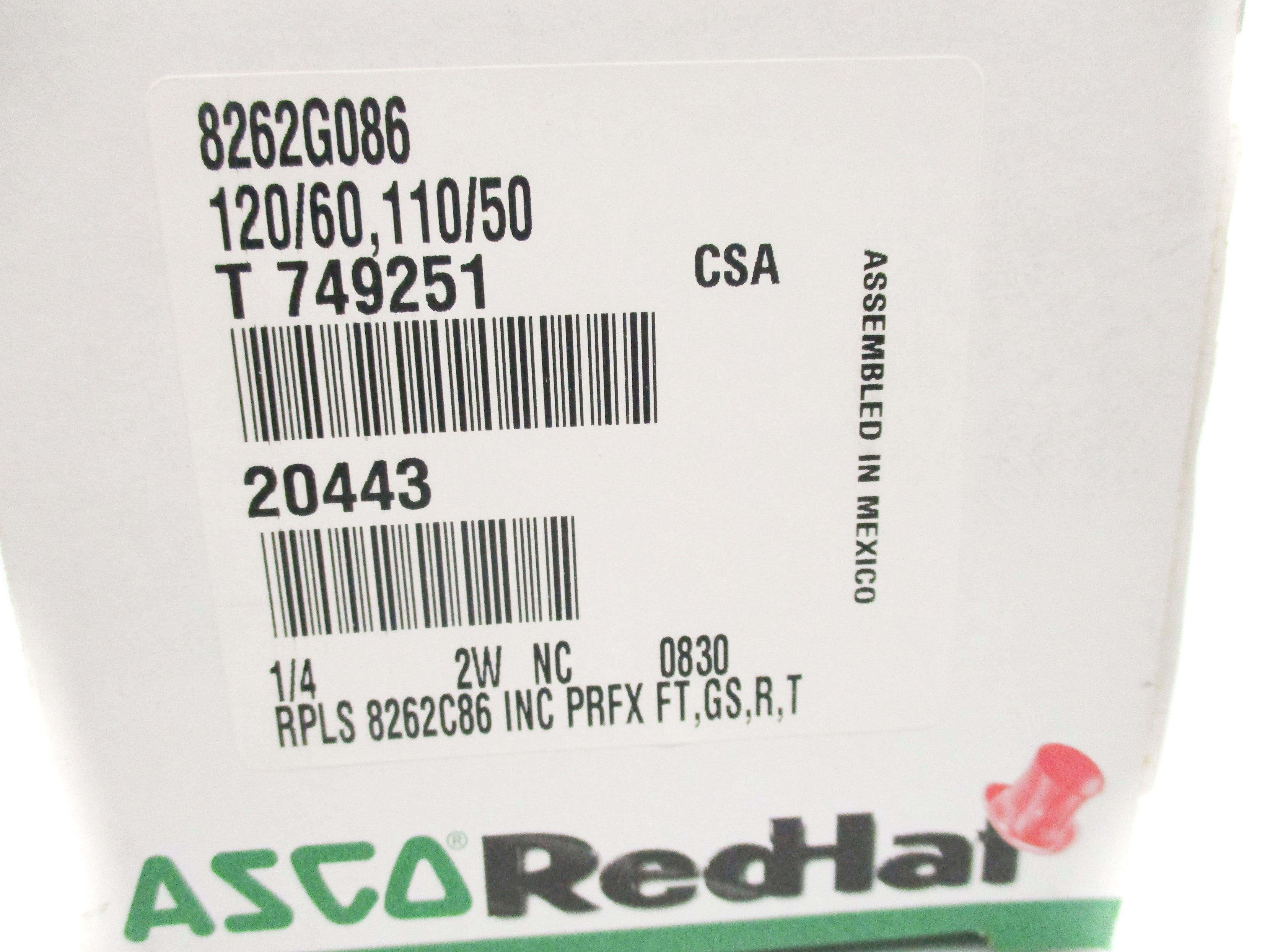 ASCO 8262G086 110/120V NSMP