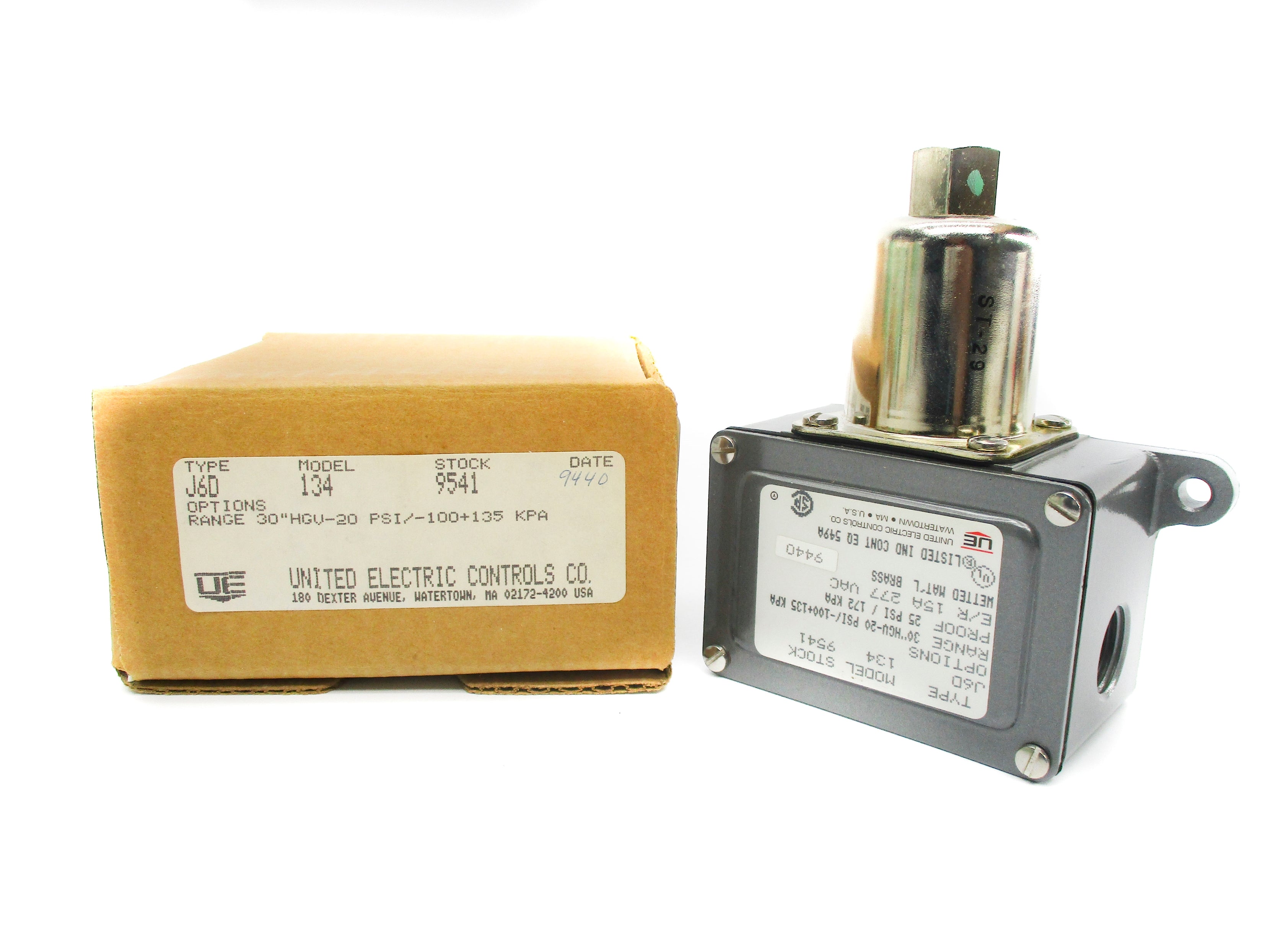 UNITED ELECTRIC J6D134 25PSI NSMP