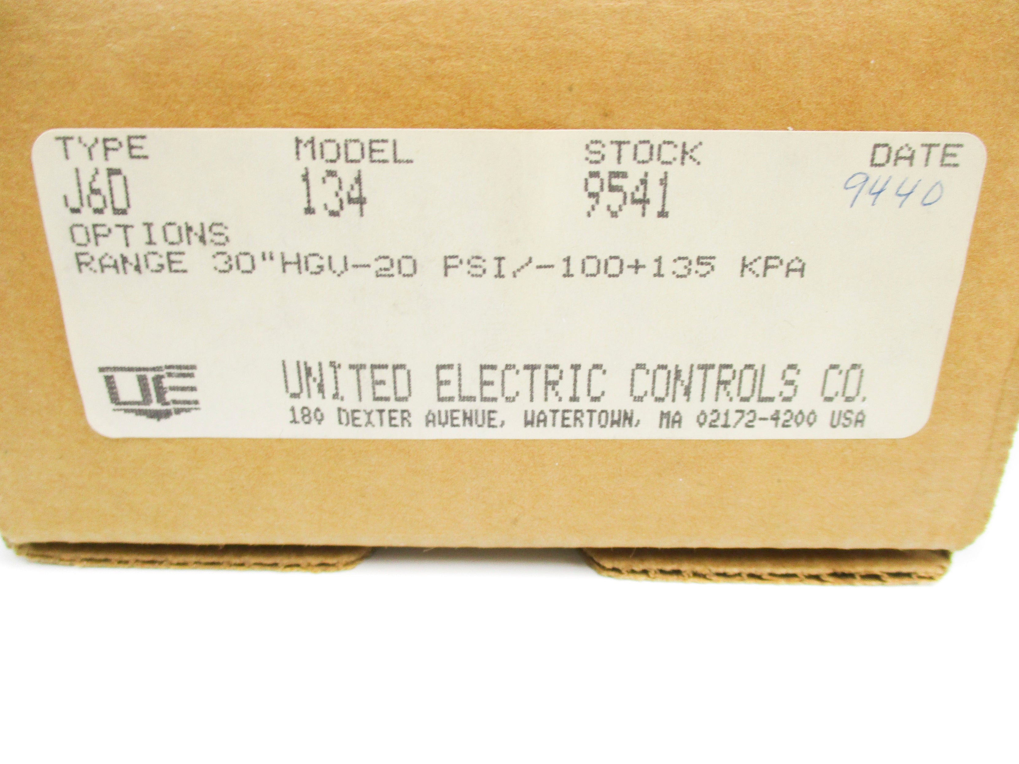 UNITED ELECTRIC J6D134 25PSI NSMP