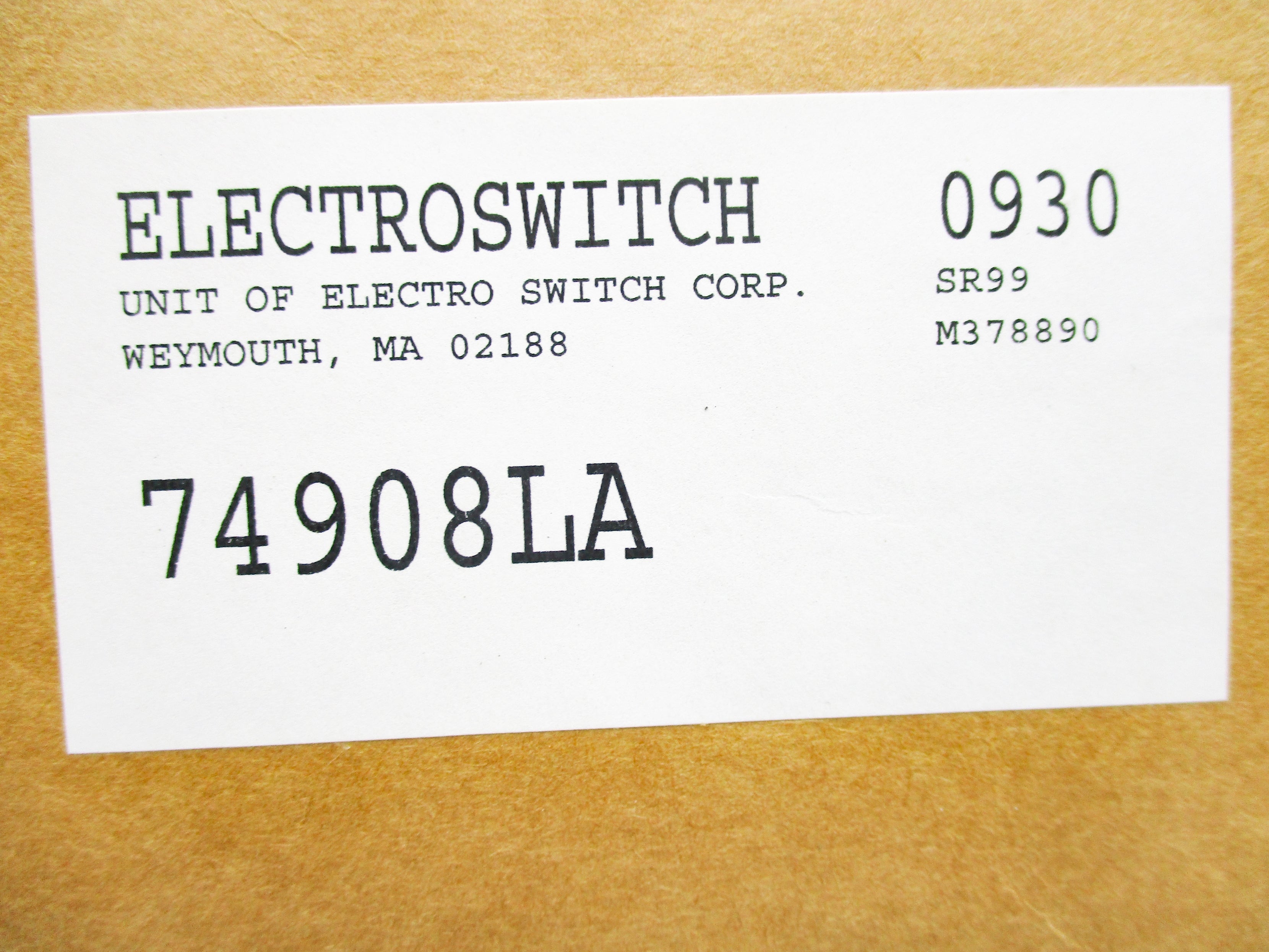 ELECTROSWITCH 74908LA NSMP