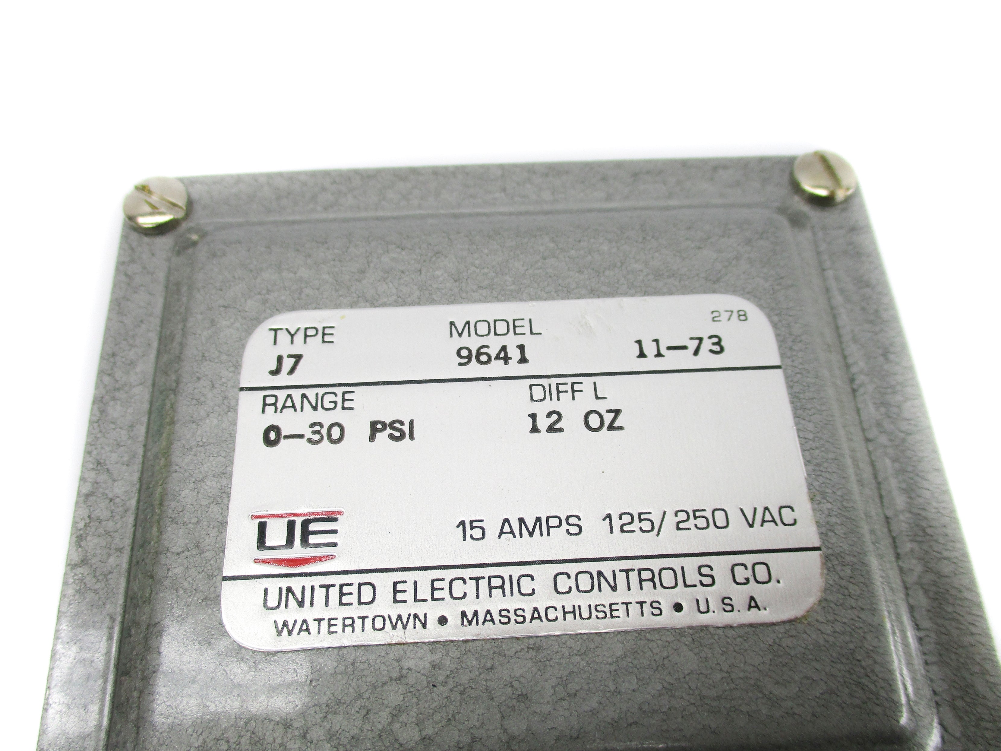 UNITED ELECTRIC J79641 0-30PSI NSNP