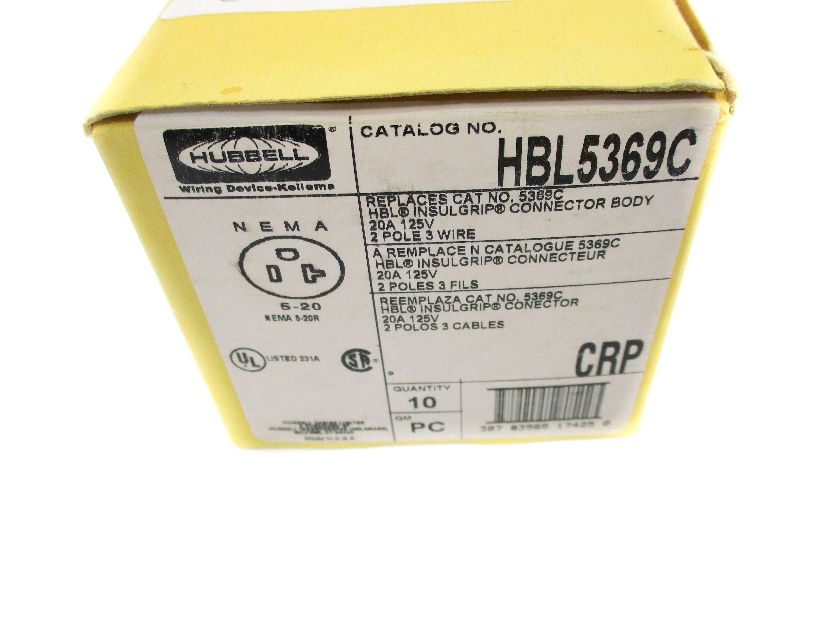 HUBBELL HBL5369C (PKG OF 10) NSMP
