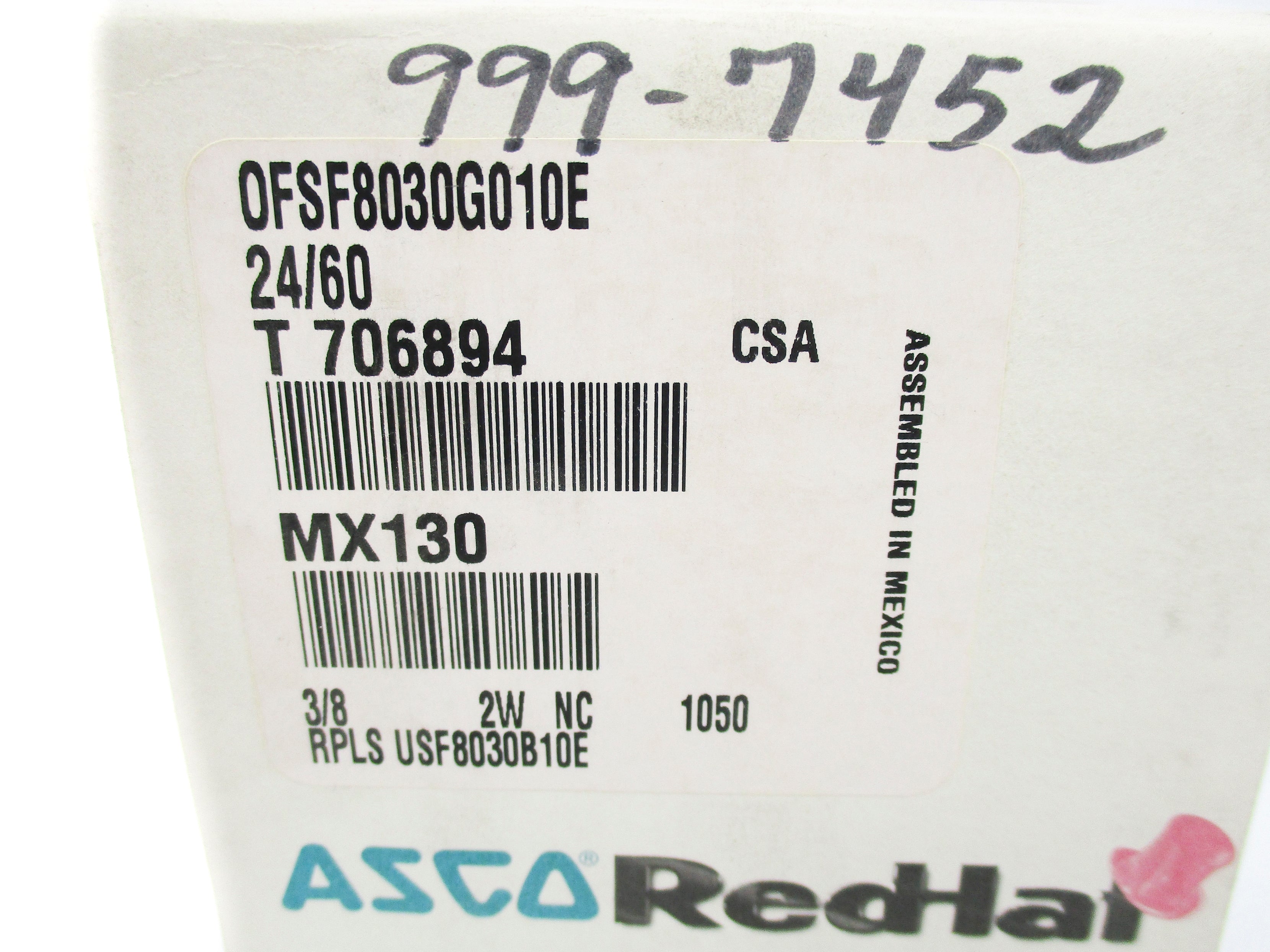 ASCO OFSF8030G010E 24V 3/8" NSMP