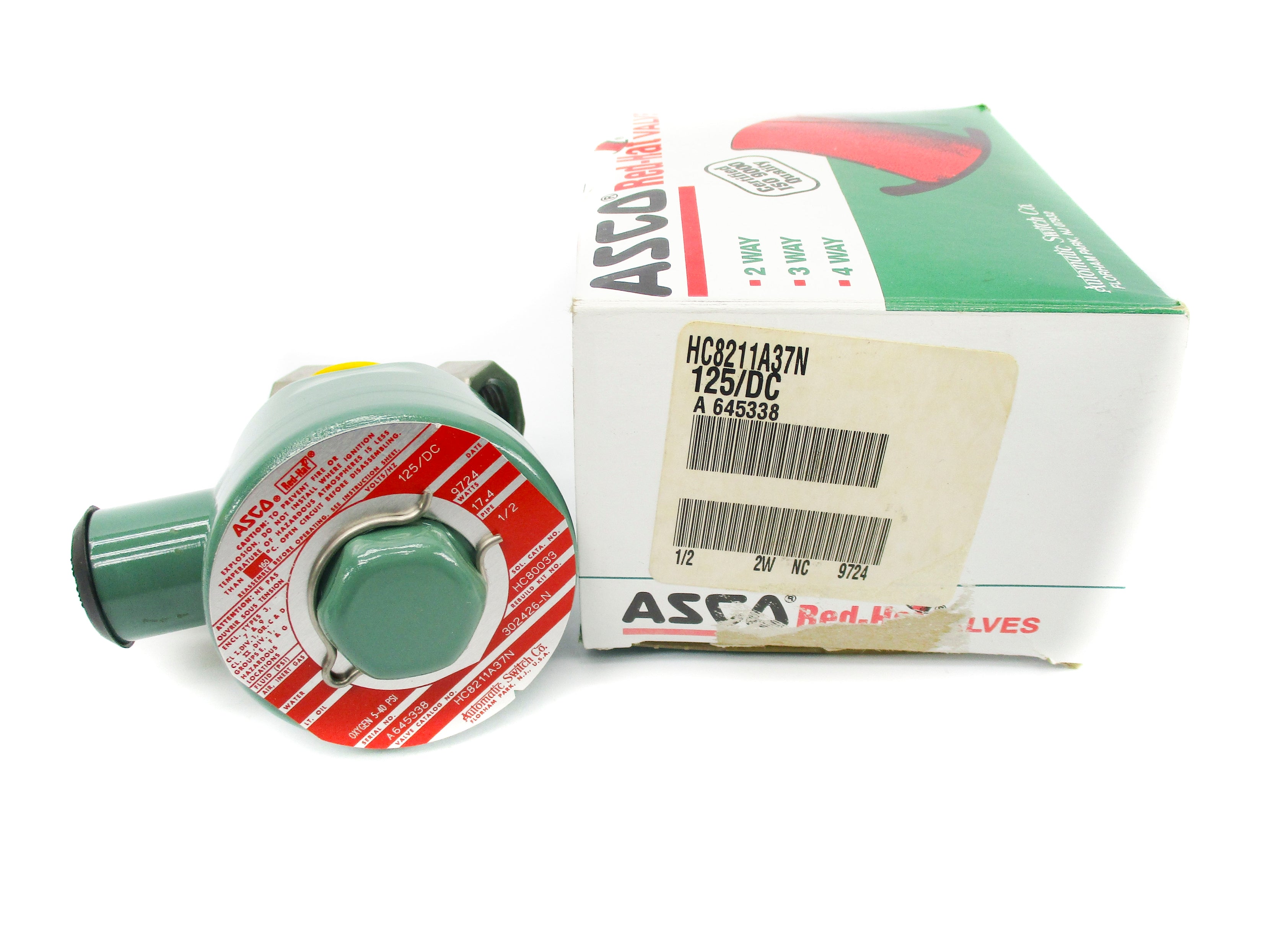 ASCO HC8211A37N 125VDC 5-40PSI NSMP