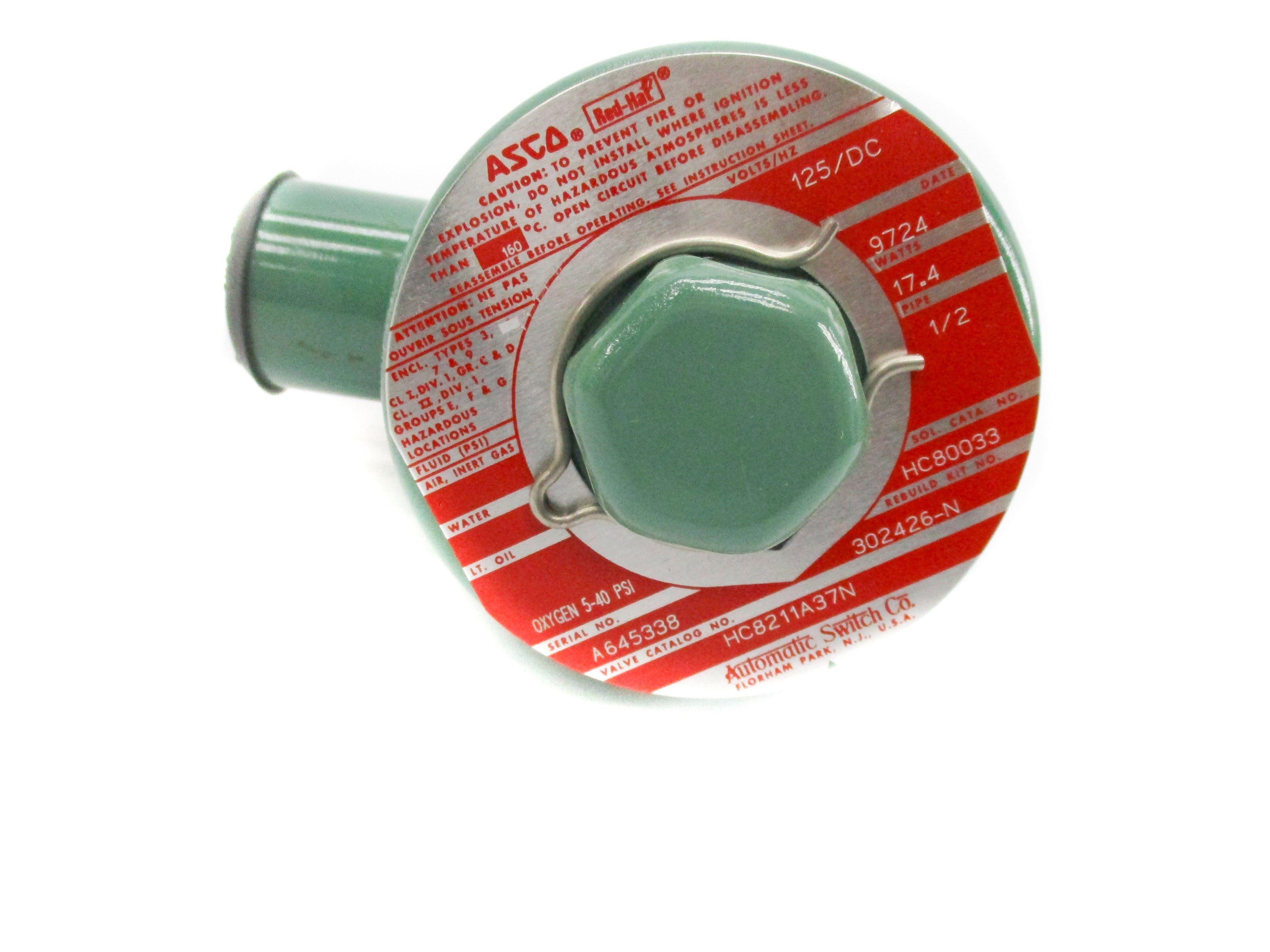 ASCO HC8211A37N 125VDC 5-40PSI NSMP