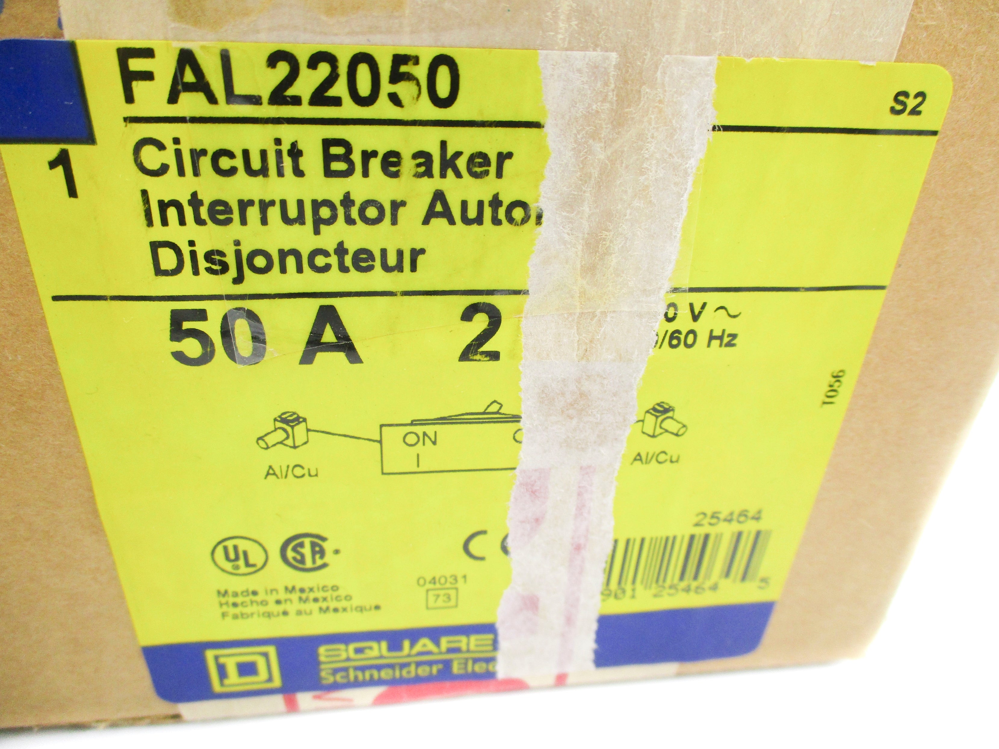 SQUARE D FAL22050 SER. S2 50A 250V NSMP