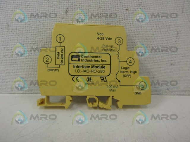 CONTINENTAL I.O.-IAC-RO-280 INTERFACE MODULE *NEW NO BOX*