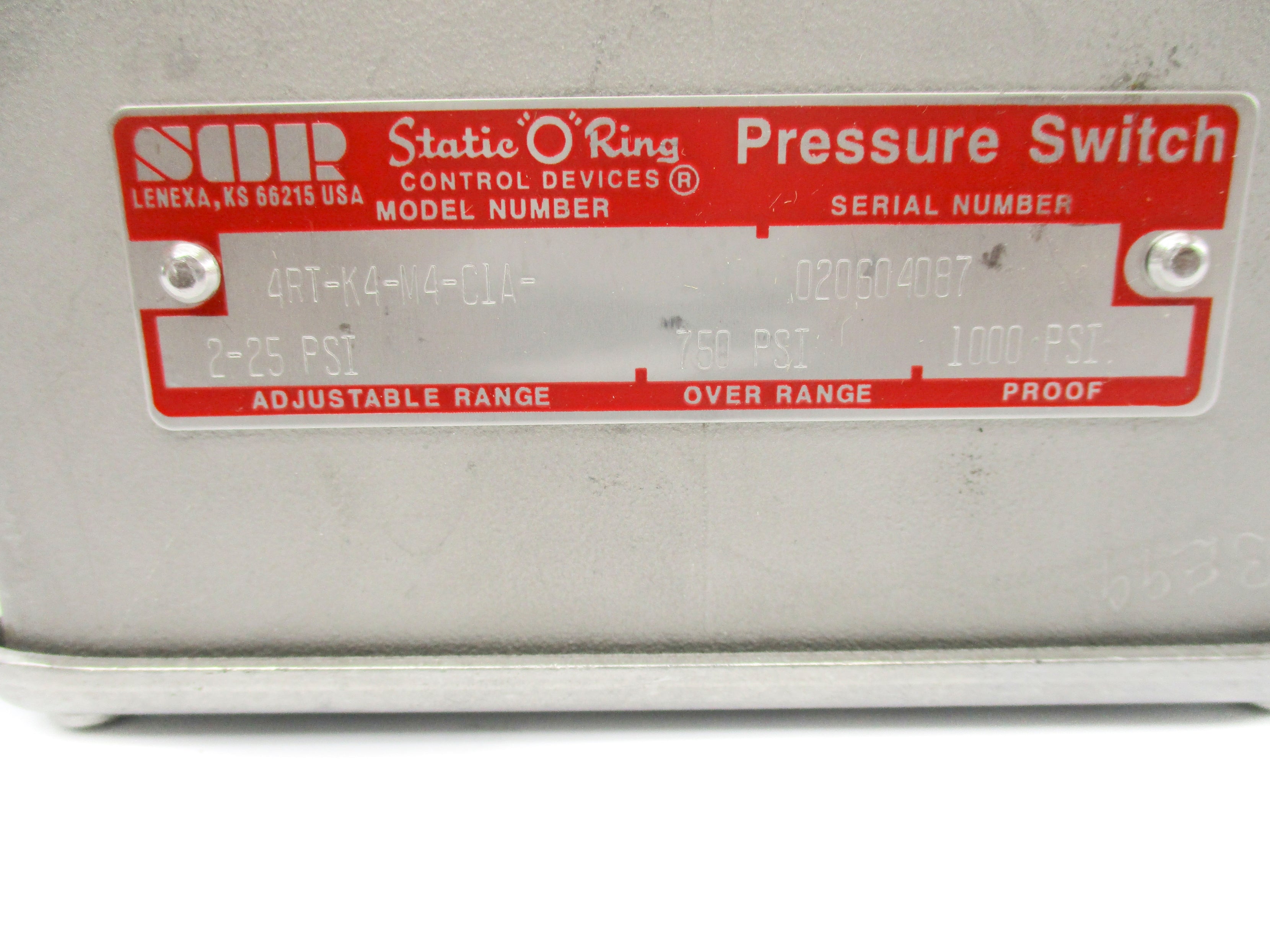 SOR 4RT-K4-M4-C1A 2-25PSI NSNP