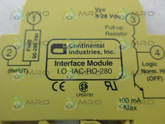 CONTINENTAL I.O.-IAC-RO-280 INTERFACE MODULE *NEW NO BOX*