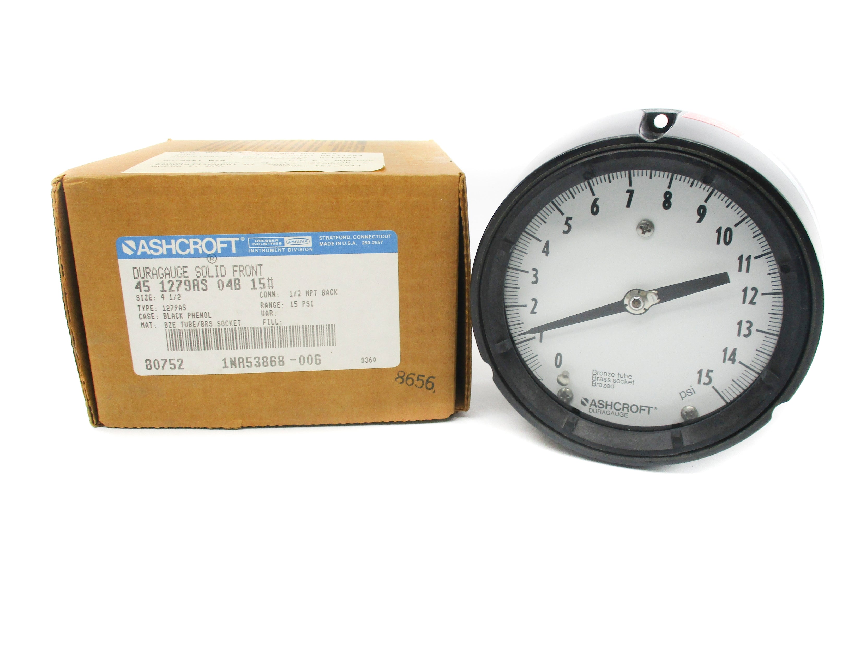ASHCROFT 451279AS04B15# 0-15PSI NSMP