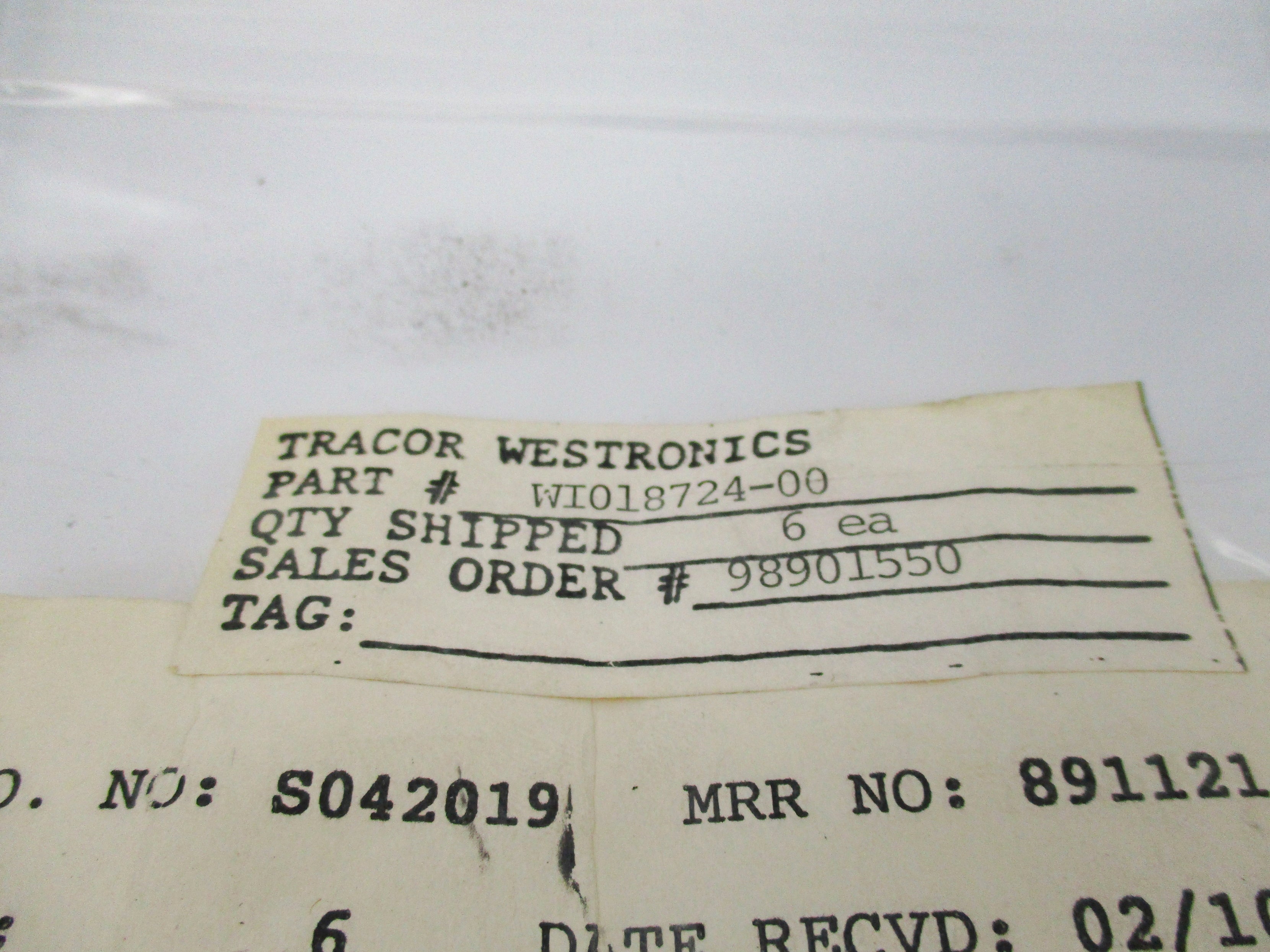 WESTRONICS WI018724-00 (PKG OF 6) NSMP