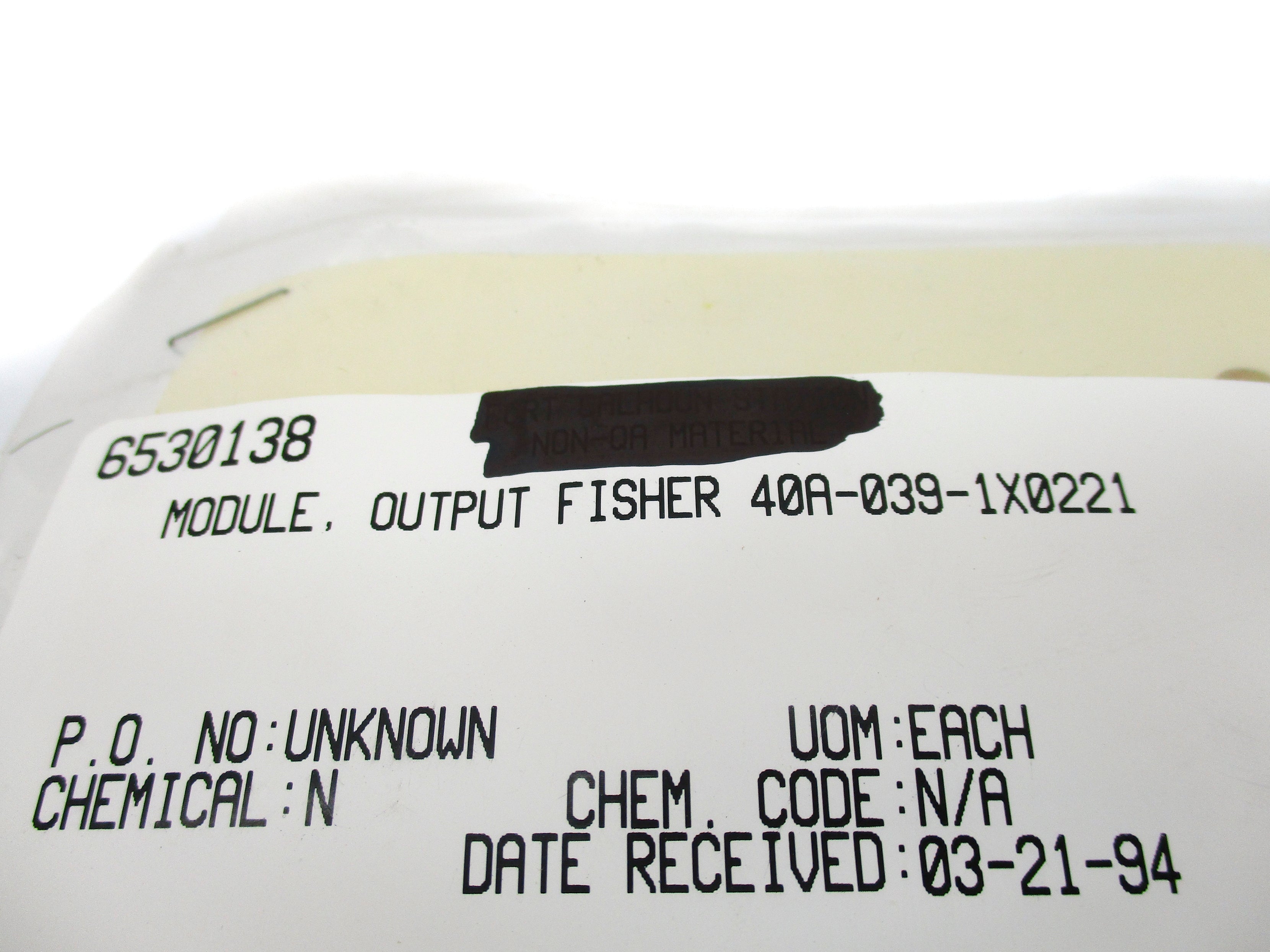 FISHER CONTROLS 40A-039-1X0221 NSMP